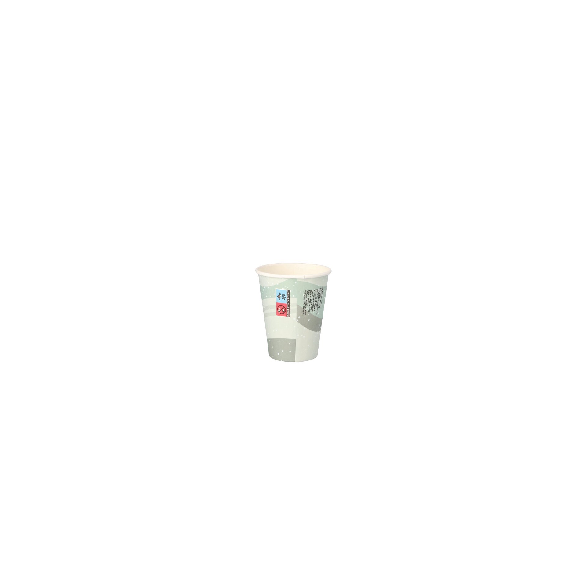 Trinkbecher, Pappe "To Go" 0,2 l Ø 8 cm · 9,2 cm "Snowtime"