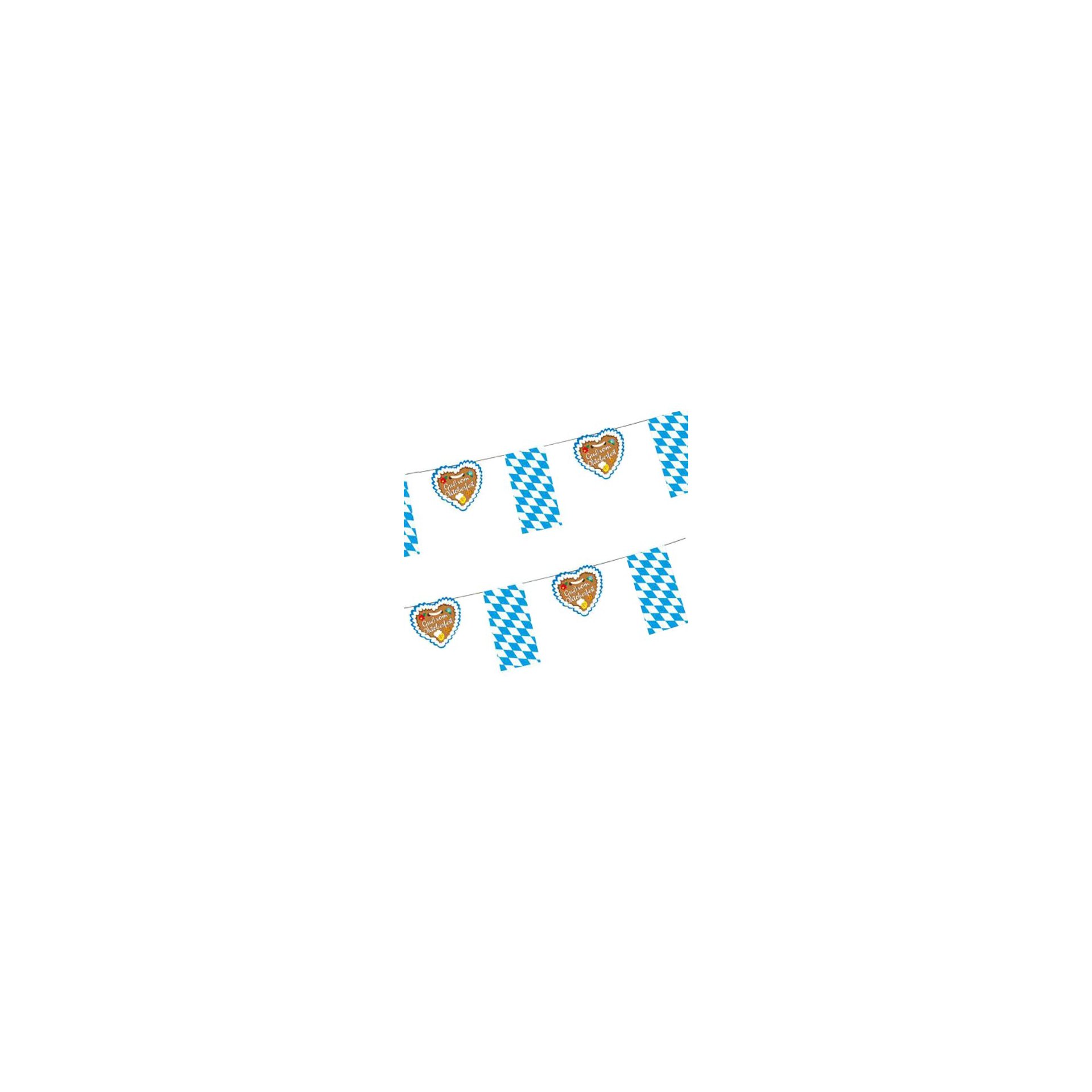 Flaggenkette, Papier 4 m "Gruß vom Oktoberfest" Flaggenkette, Papier 4 m "Gruß vom Oktoberfest"