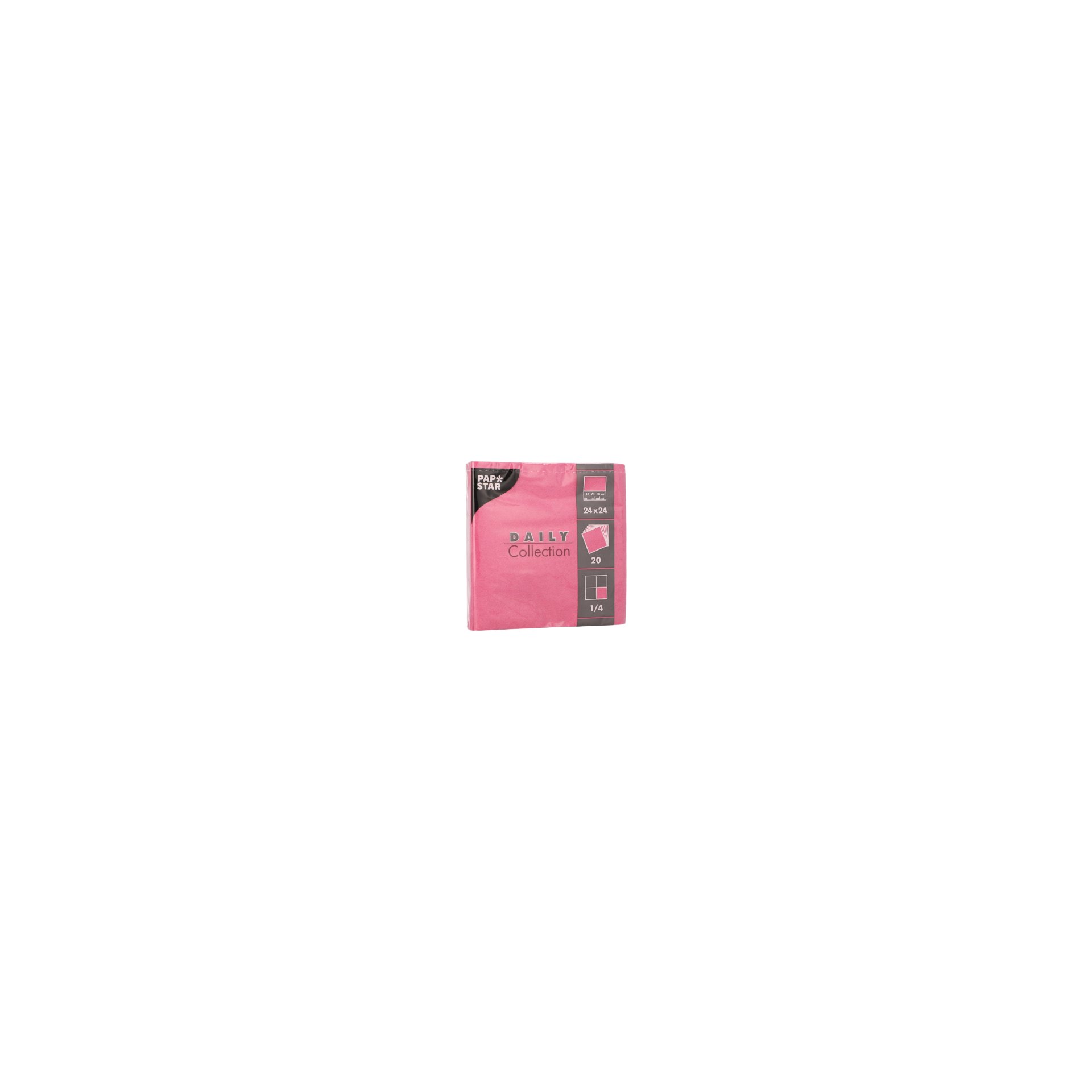 Servietten "DAILY Collection" 1/4-Falz 24 cm x 24 cm fuchsia