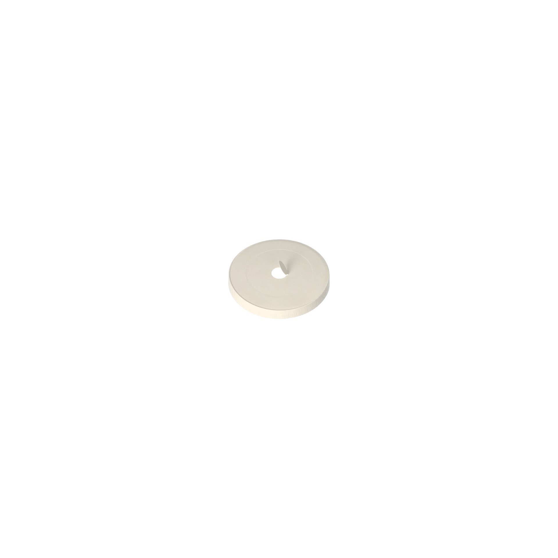 Deckel für Trinkbecher, Pappe rund Ø 9 cm weiss mit Lochung Deckel für Trinkbecher, Pappe rund Ø 9 cm weiss mit Lochung