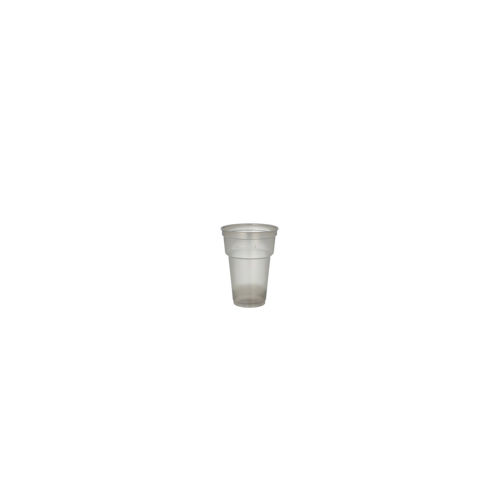 Mehrweg-Trinkbecher PP 0,2 l Ø 7,8 cm · 10,4 cm grau
