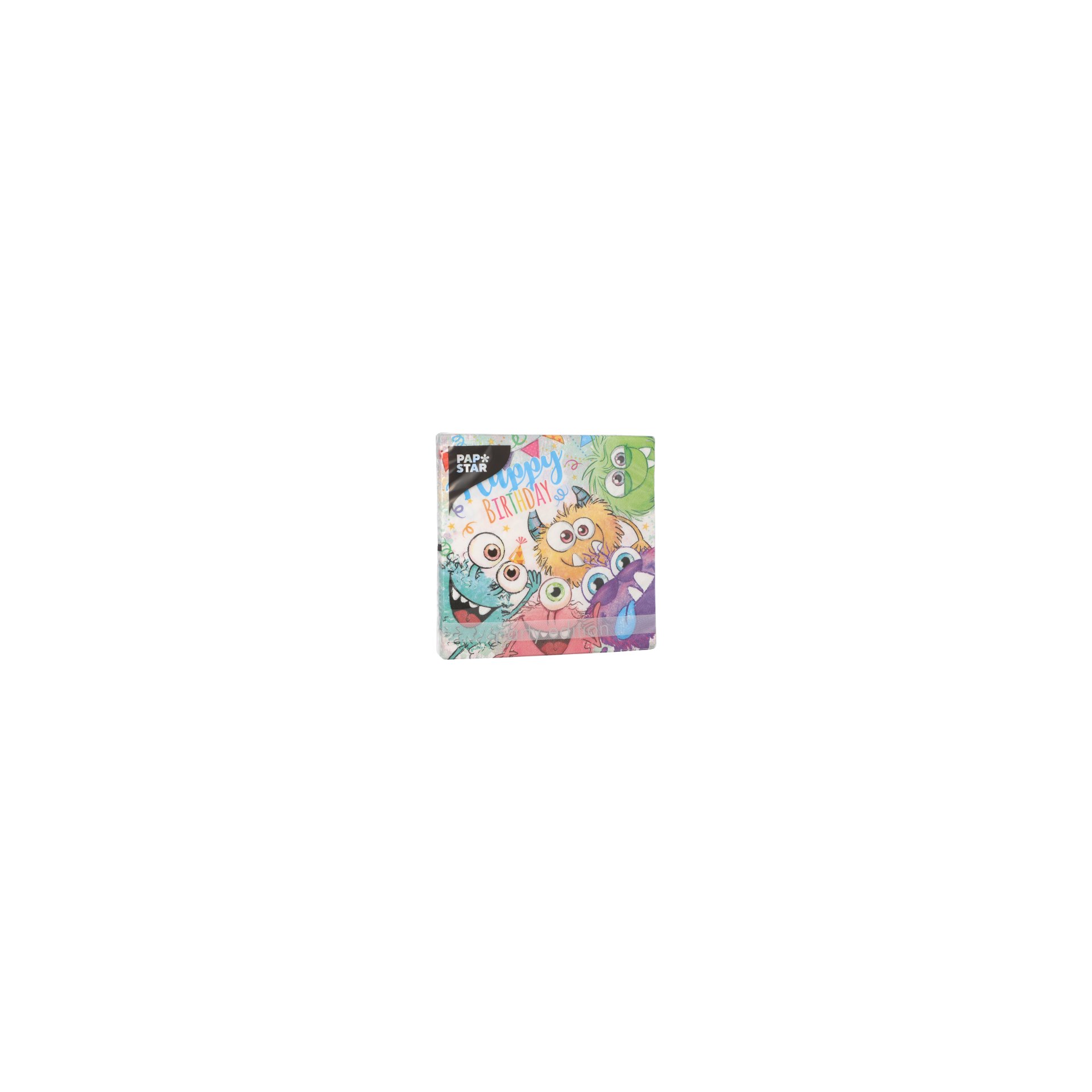 Servietten, 3-lagig 1/4-Falz 33 cm x 33 cm "Funny Monsters"