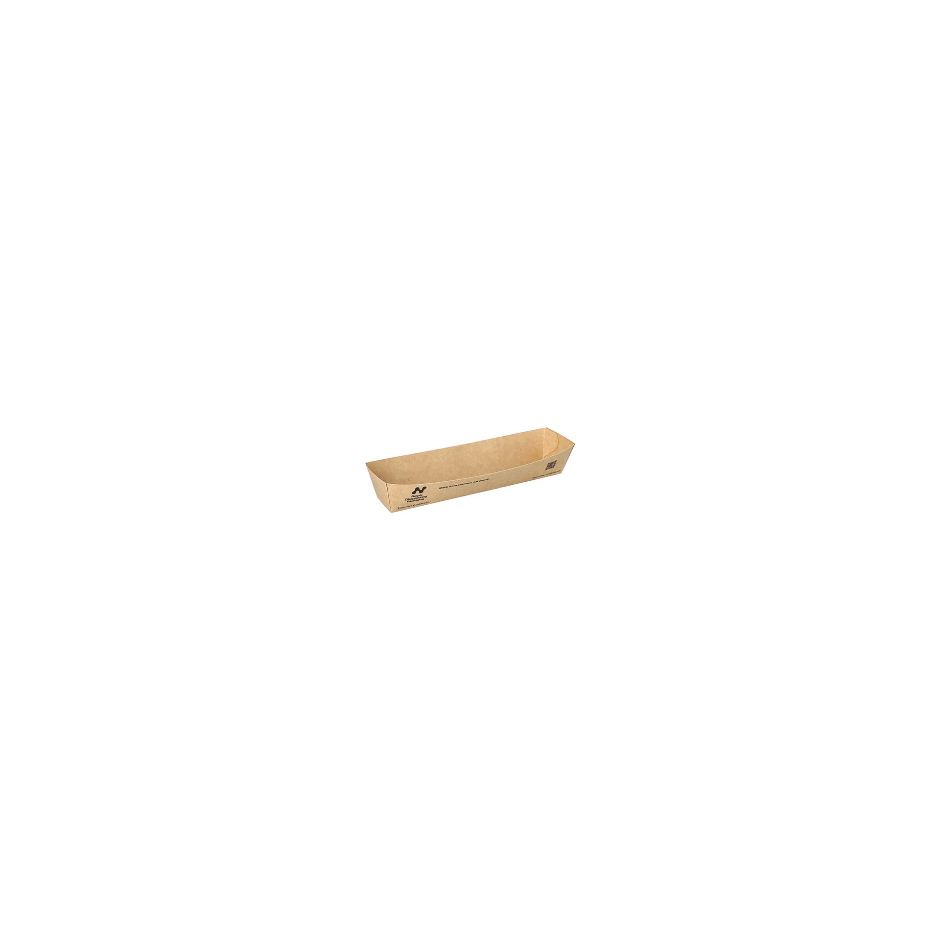 Snacktrays, Pappe "NOTPLA" 3,5 cm x 3,3 cm x 18,5 cm braun