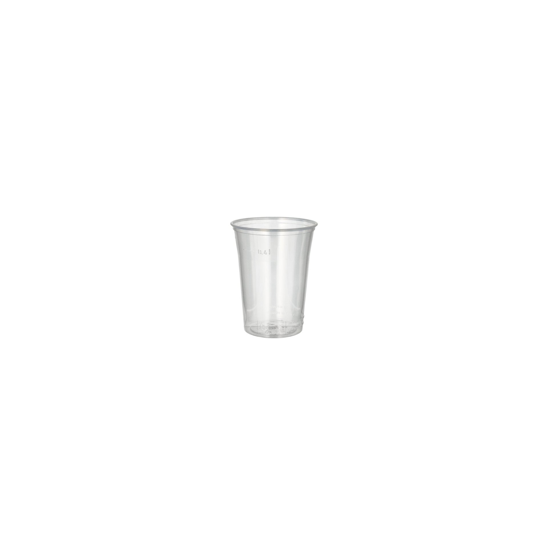 Trinkbecher, PS 0,4 l Ø 9,5 cm · 12 cm klar mit Schaumrand Trinkbecher, PS 0,4 l Ø 9,5 cm · 12 cm klar mit Schaumrand