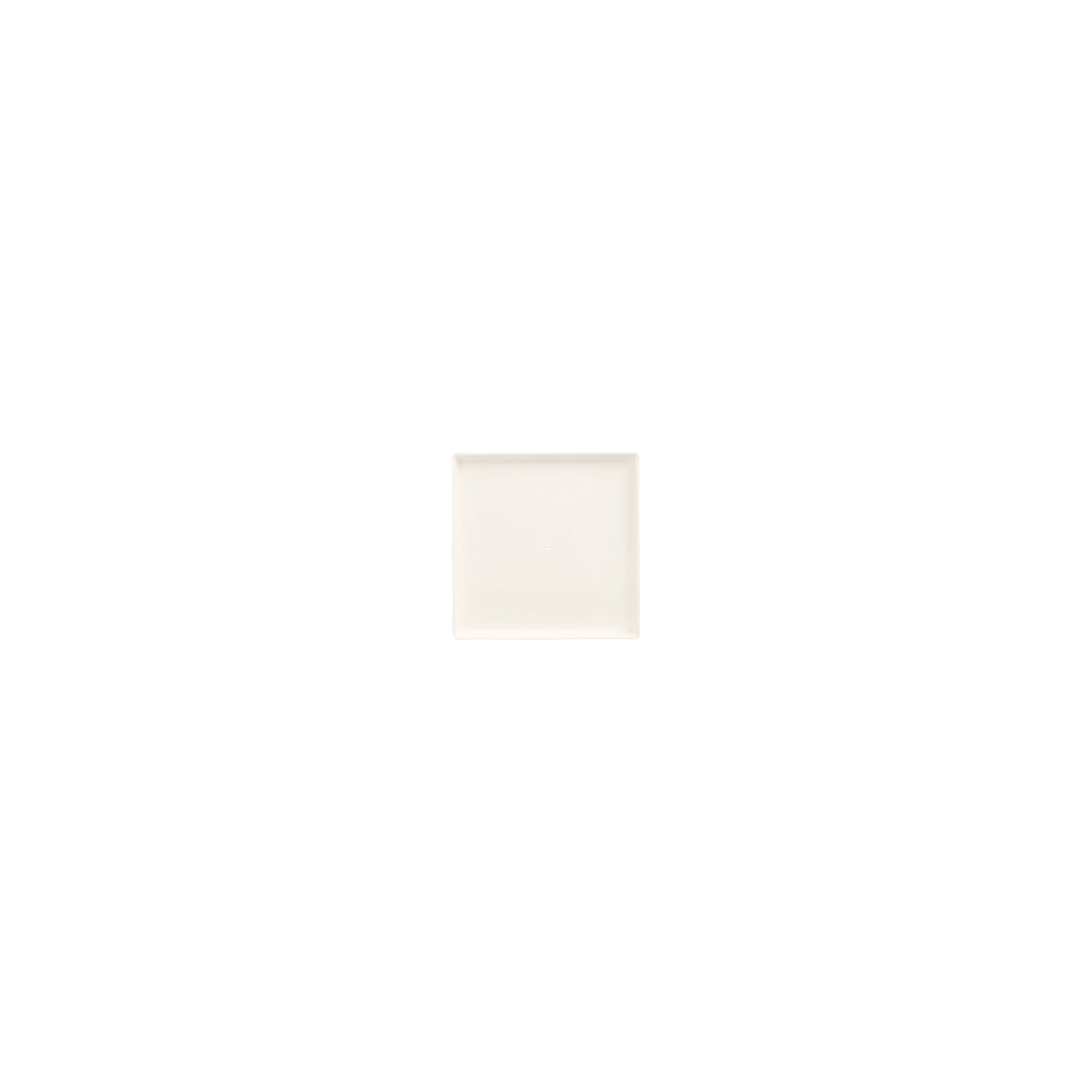 Teller Zuckerrohr "pure" eckig 12,5 cm x 12,5 cm x 1 cm weiss "Cella"
