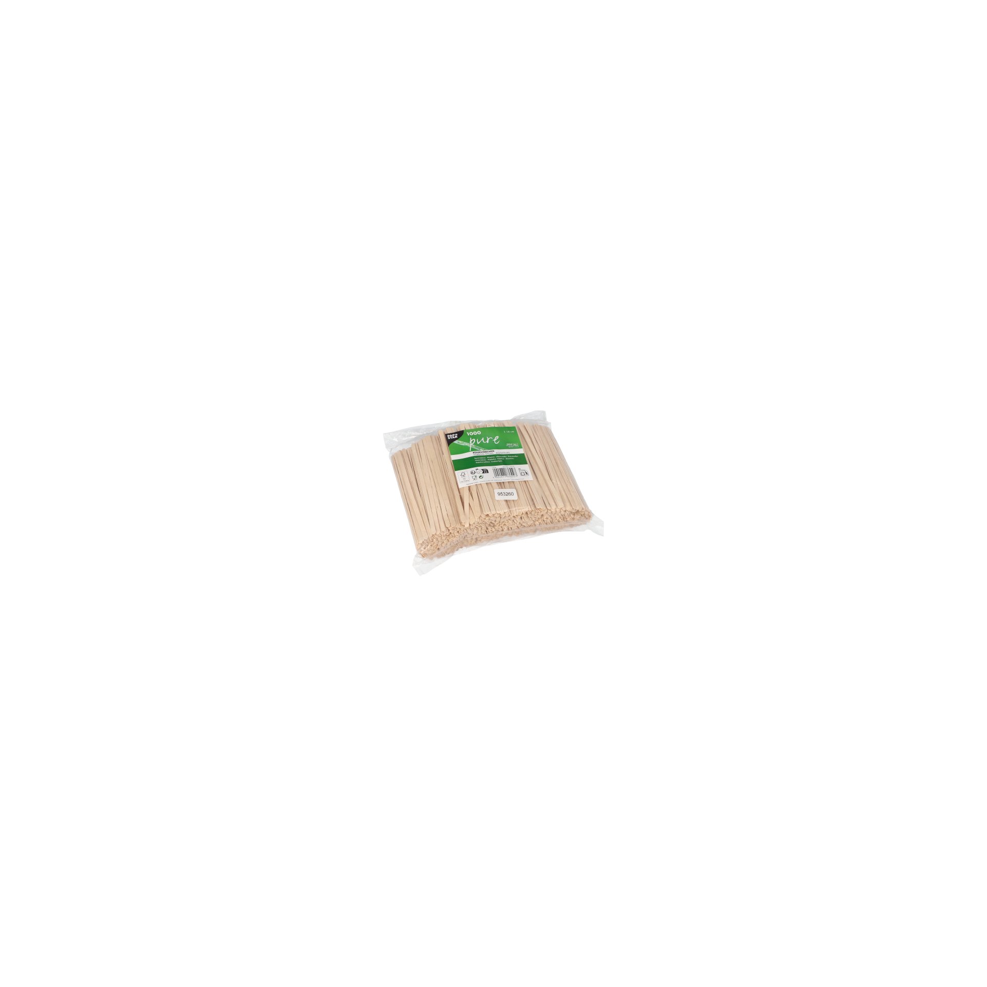 Rührstäbchen, Holz "pure" 14 cm x 5 mm Rührstäbchen, Holz "pure" 14 cm x 5 mm