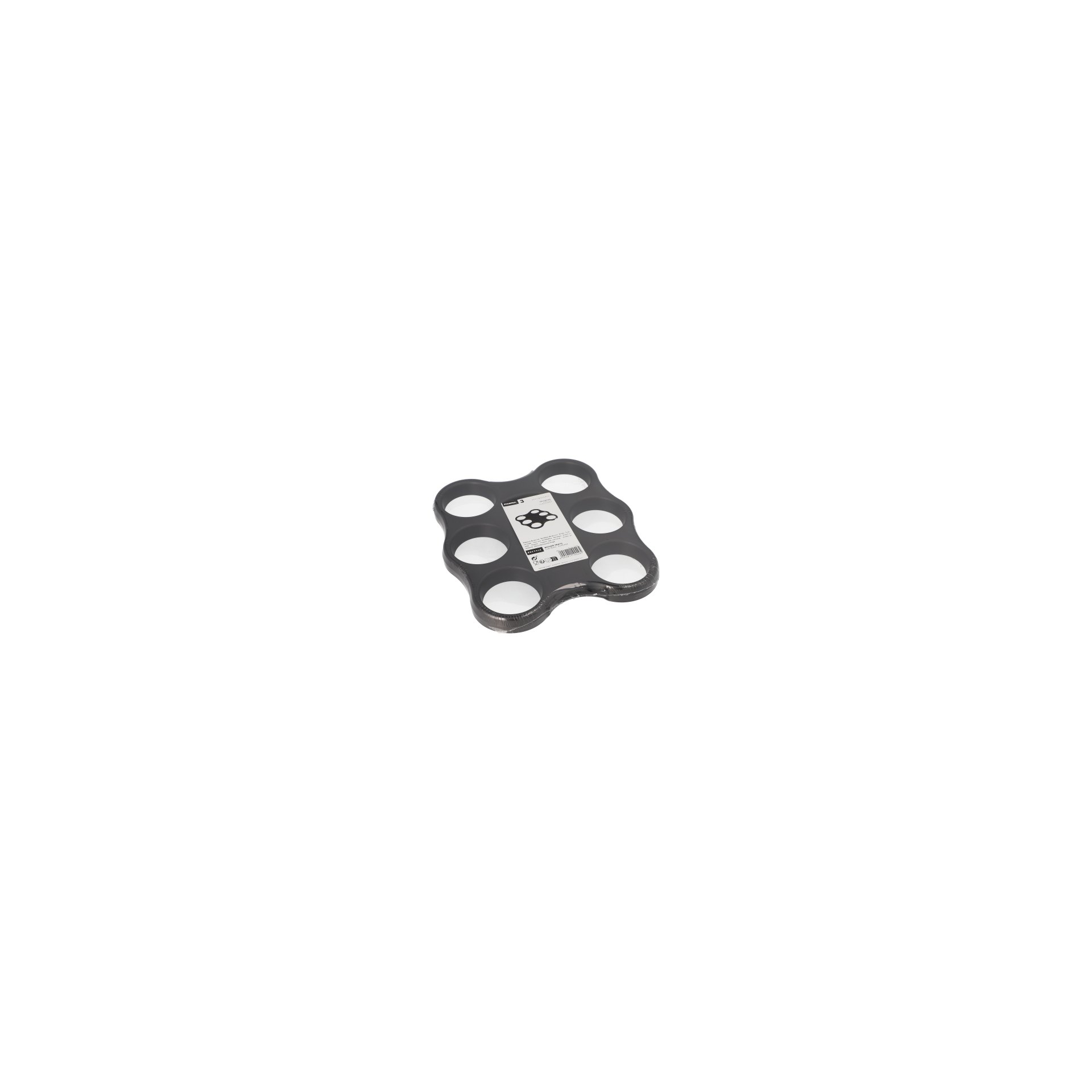 Becher-Trays, PS 22,4 cm x 24,4 cm x 2,4 cm schwarz für 6 Becher