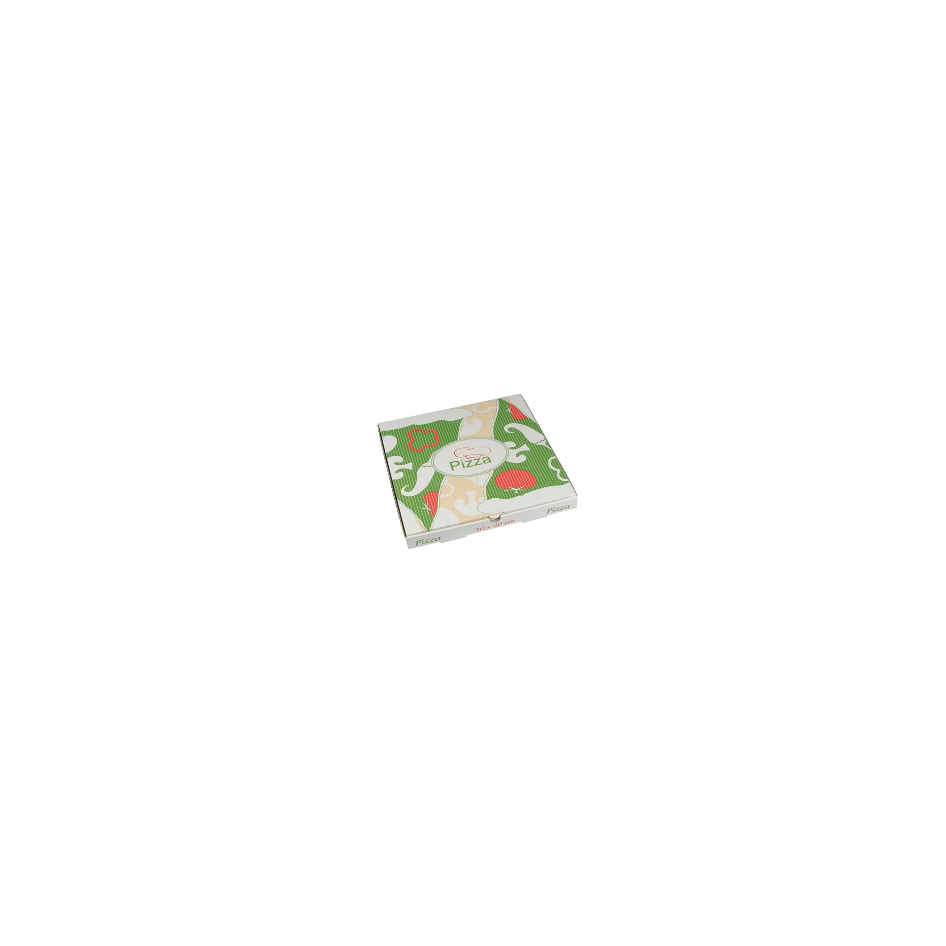 Pizzakartons, Cellulose "pure" eckig 30 cm x 30 cm x 3 cm