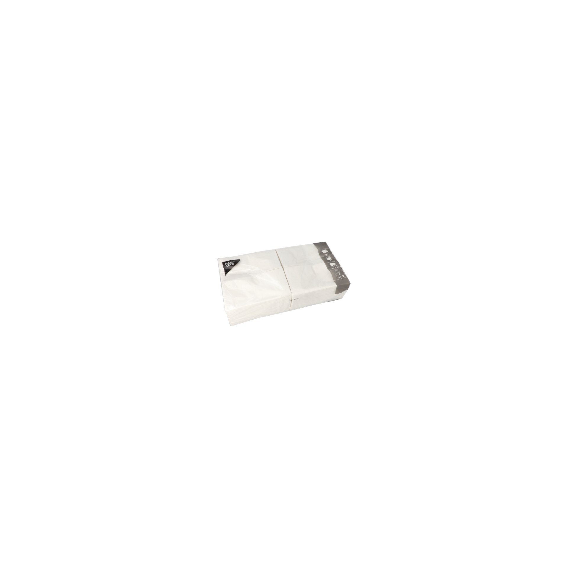 Servietten, 2-lagig 1/8-Falz 40 cm x 40 cm weiss