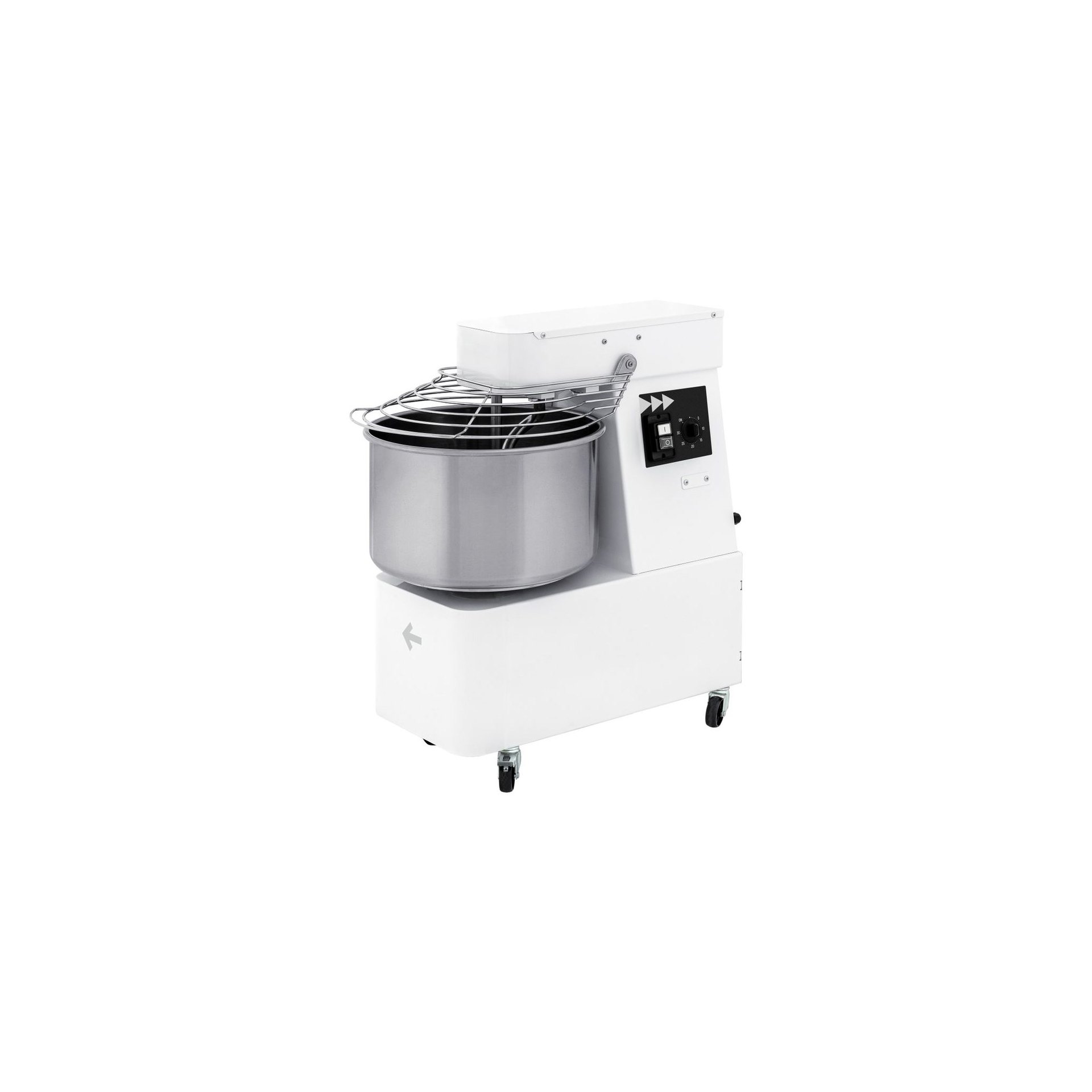 Spiralmixer mit festem Kopf und Schüssel, 35 kg/h, 10L, 230V/370W, 240x590x(H)575mm Spiralmischer mit fester Schüssel 22 L, 56 kg/h, 22L, 400V/1100W, 385x670x(H)725mm