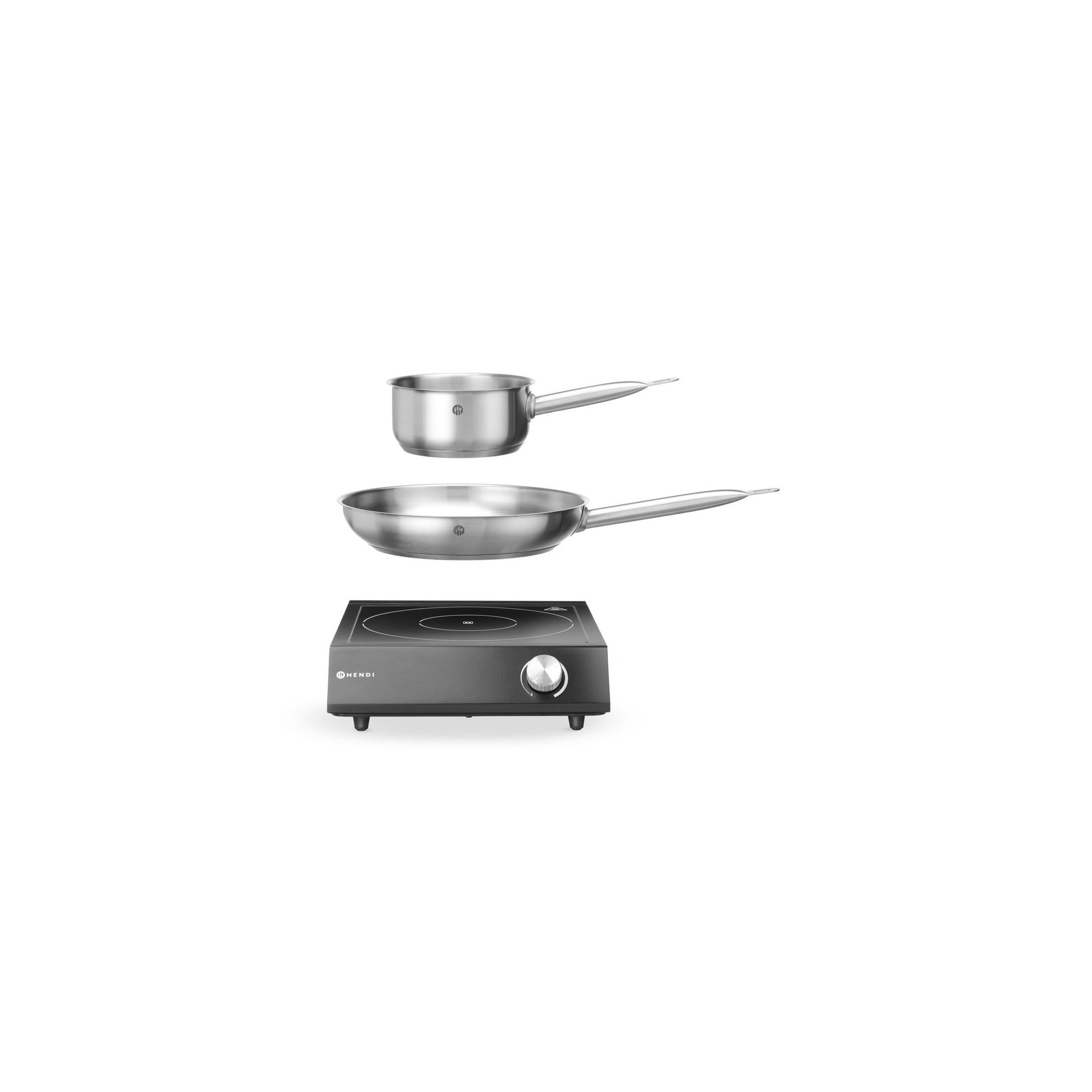 Set: Induktionskocher 3500W + Stielkasserolle + Bratpfanne, Schwarz, 220-240V/3500W, 320x395x(H)95mm Set: Induktionskocher 3500W + Stielkasserolle + Bratpfanne, Schwarz, 220-240V/3500W, 320x395x(H)95mm