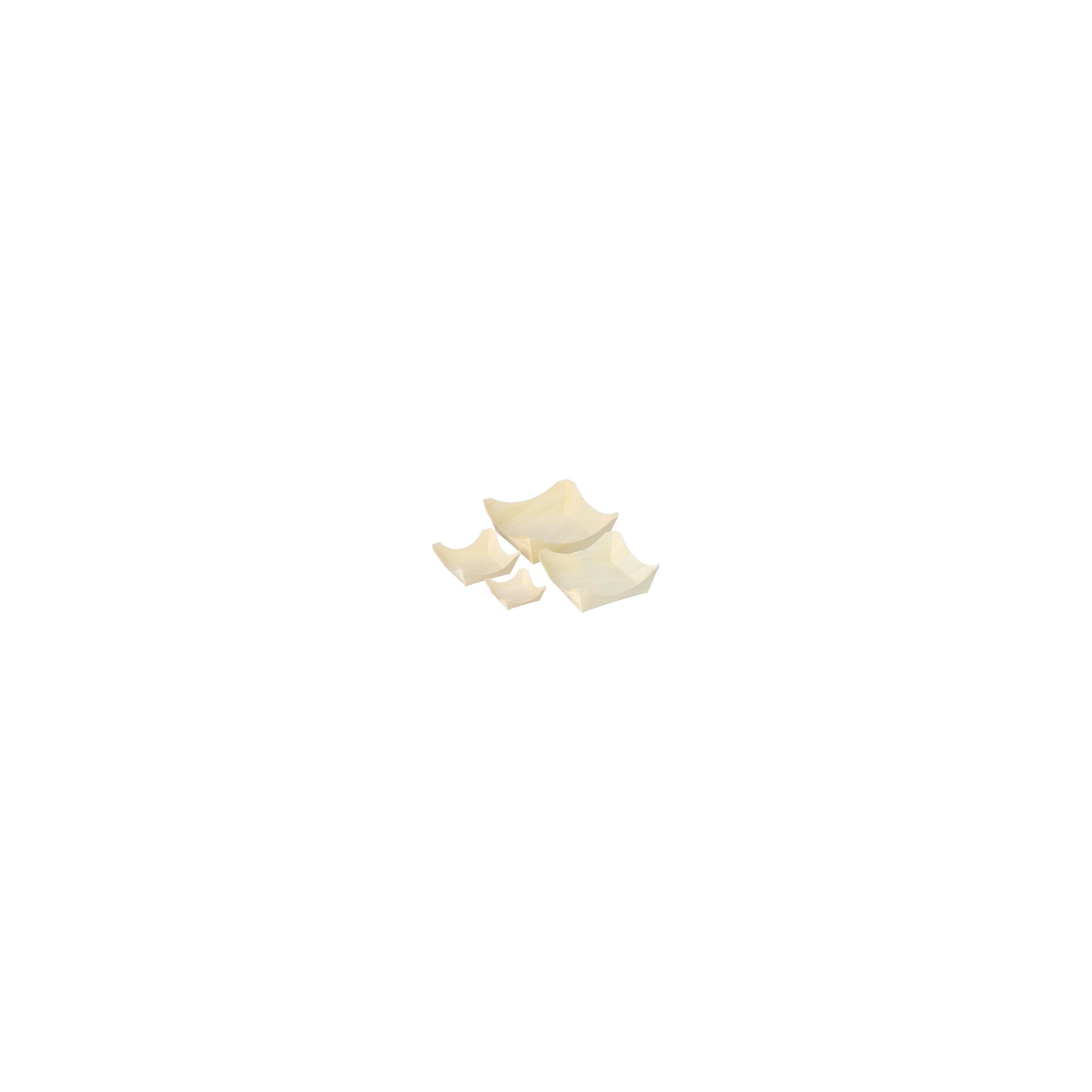 Fingerfood - Schalen, Holz "pure" eckig 1,5 cm x 4 cm x 4 cm Fingerfood - Schalen, Holz "pure" eckig 3,5 cm x 10 cm x 10 cm