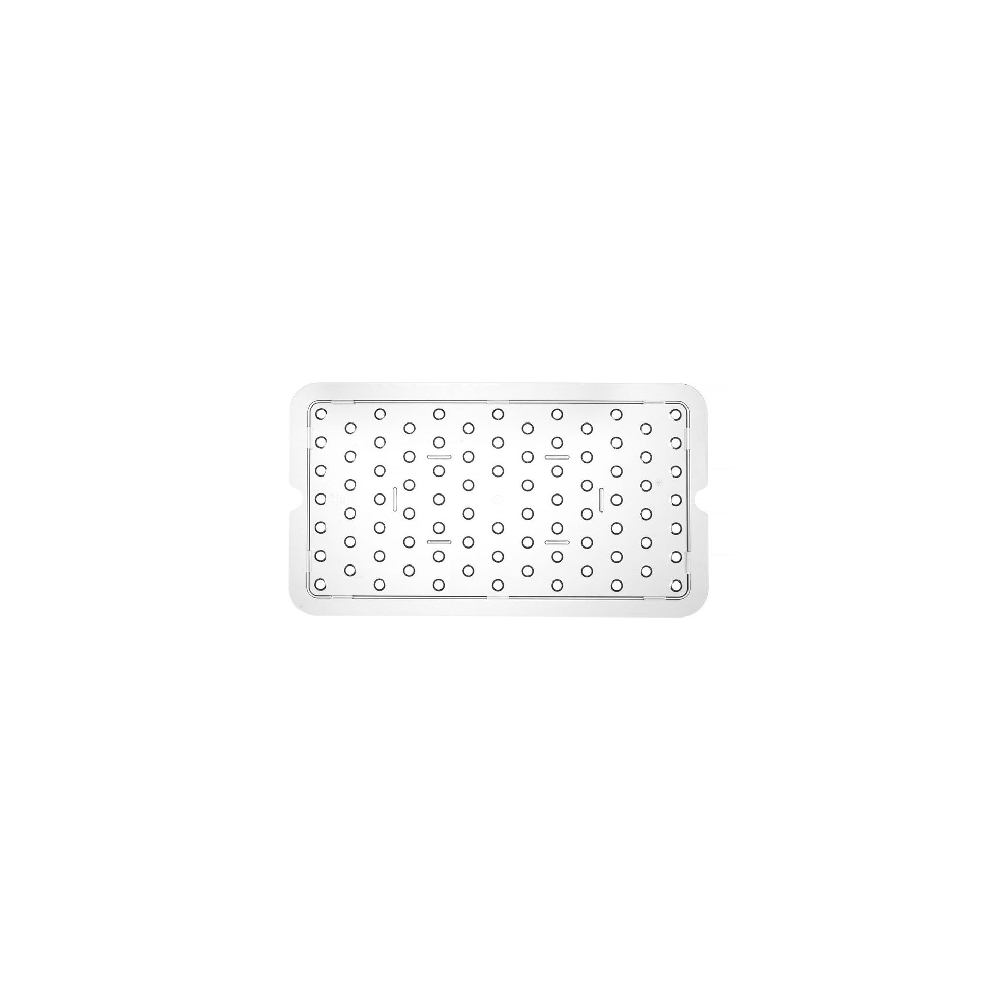 Perforiertes Abtropfgitter für Gastronorm-Behälter aus Polycarbonat, Profi Line, GN 1/1, Transparent, 467x263mm