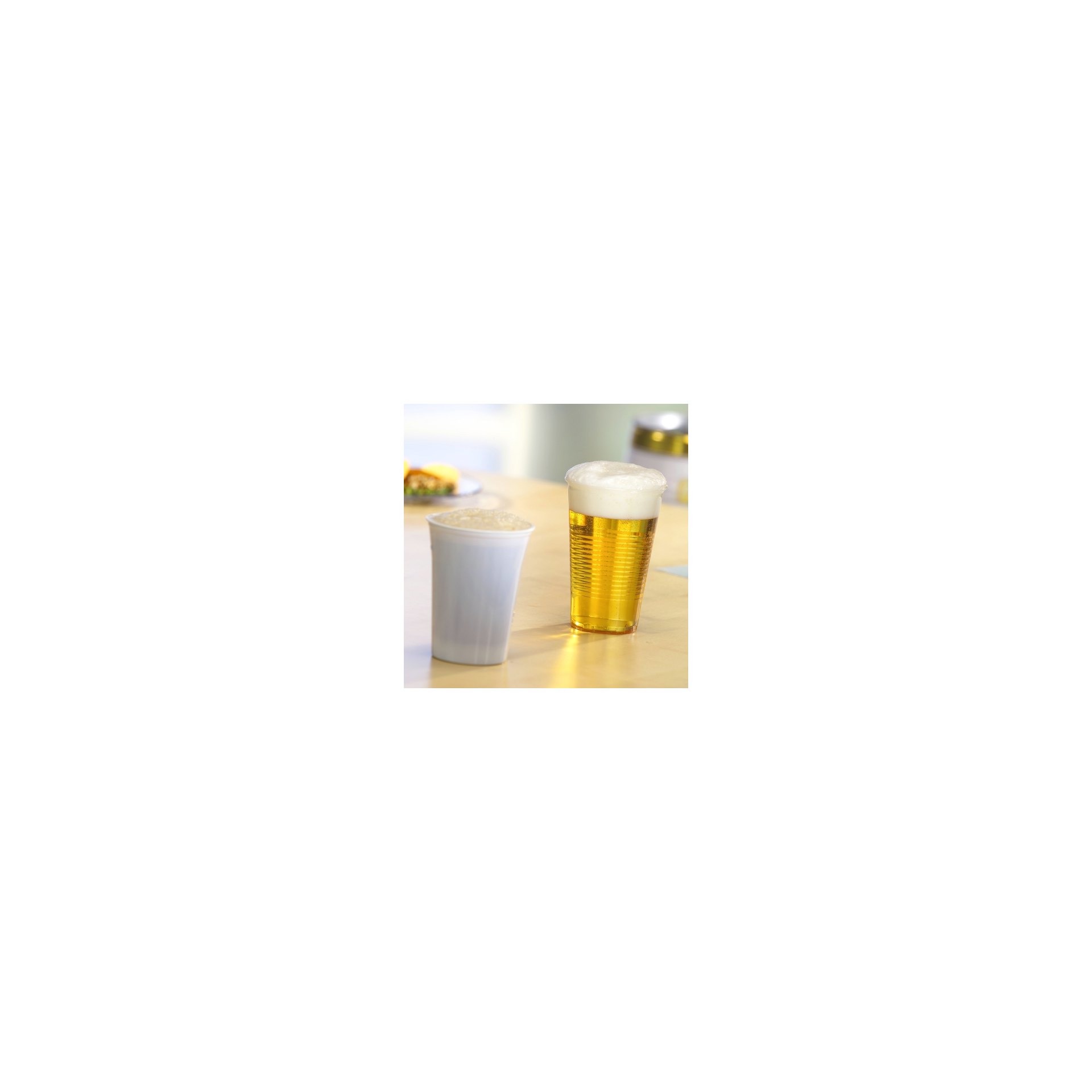 Trinkbecher, PS 0,4 l Ø 9,5 cm · 12 cm klar mit Schaumrand