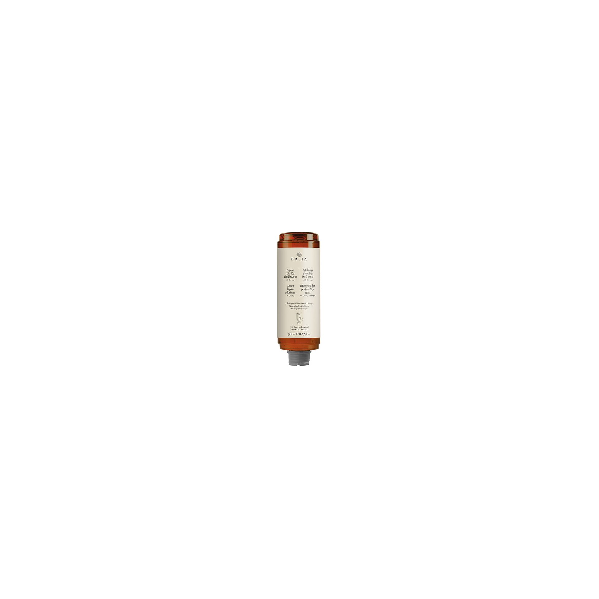 Flüssigseife "Prija" 360 ml "vitalisierend" mit Ginseng-Extrakten, Cysoap Drückspender