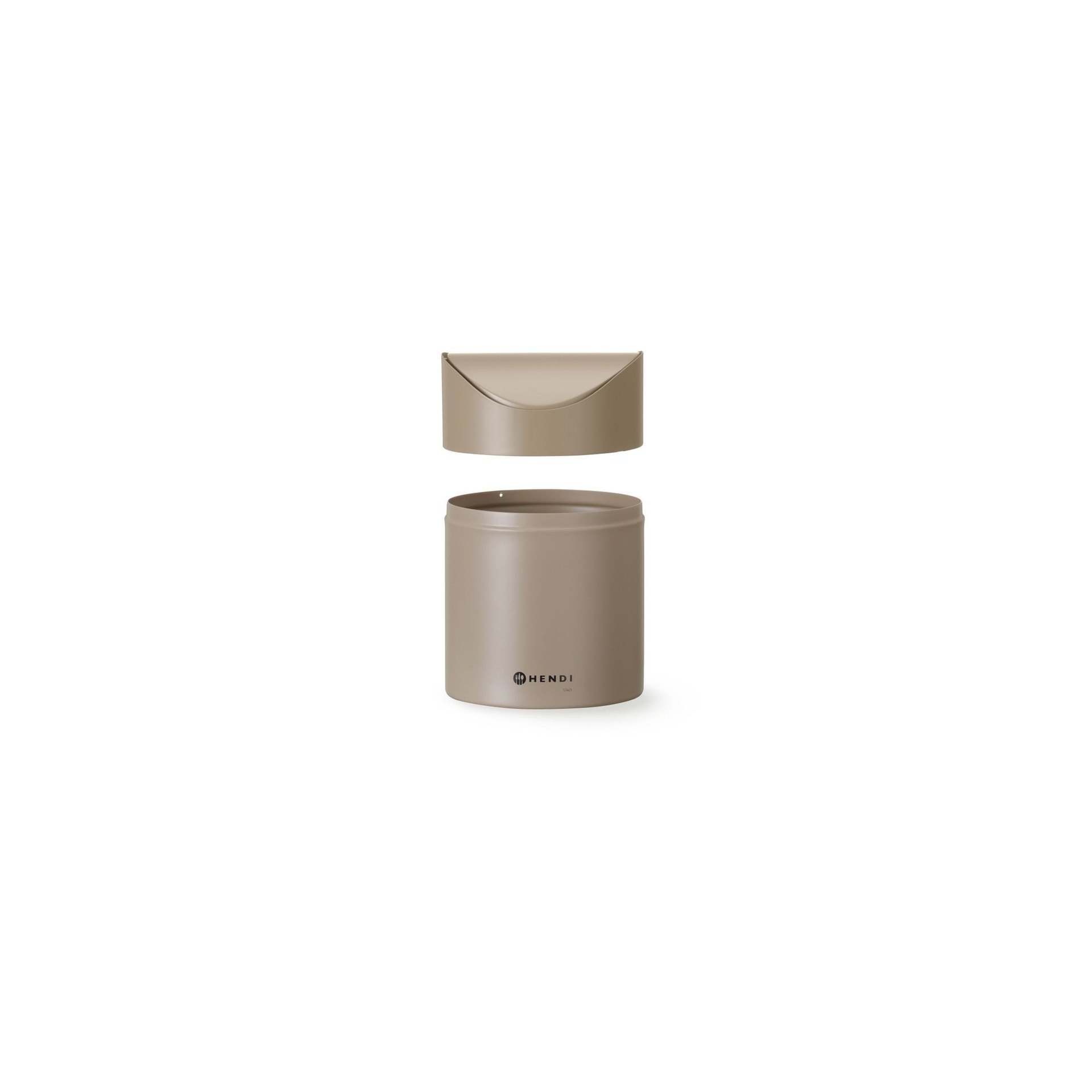 Tischabfalleimer 1,2L, Beige, ⌀120x(H)165mm