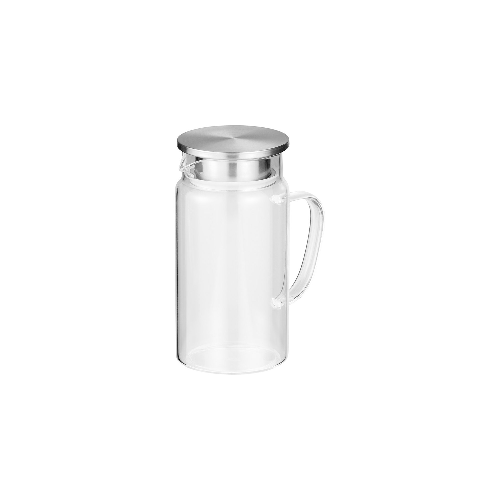 Karaffe, 1,0 ltr., Ø 9,5 cm, Borosilikatglas, Edelstahl, Silikon Karaffe, 1,0 ltr., Ø 9,5 cm, Borosilikatglas, Edelstahl, Silikon