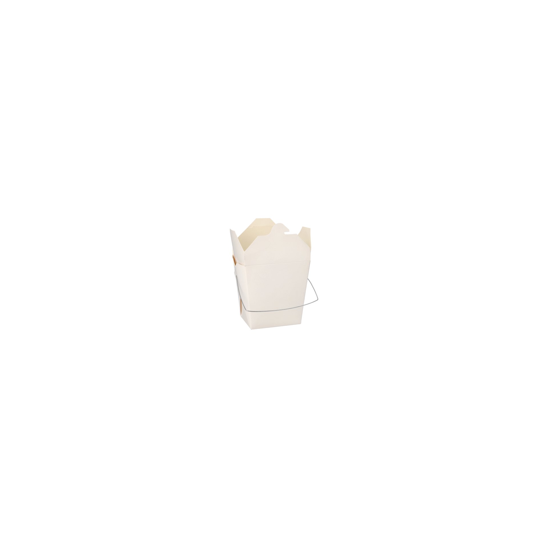 Snackboxen mit Henkel "ASIA" eckig 770 ml 10,3 cm x 8 cm x 6,6 cm weiss