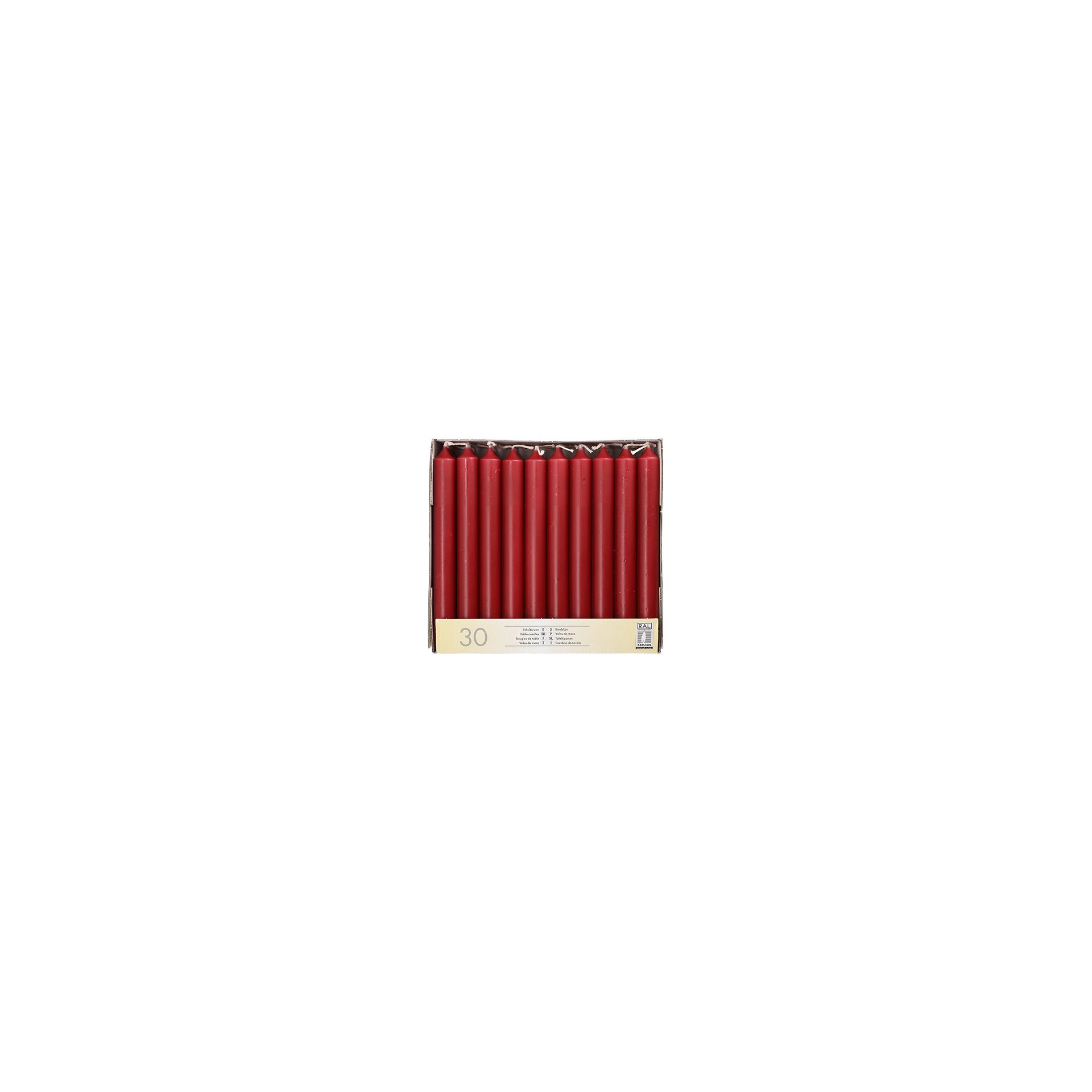 Tafelkerzen Ø 2,1 cm · 19,6 cm bordeaux