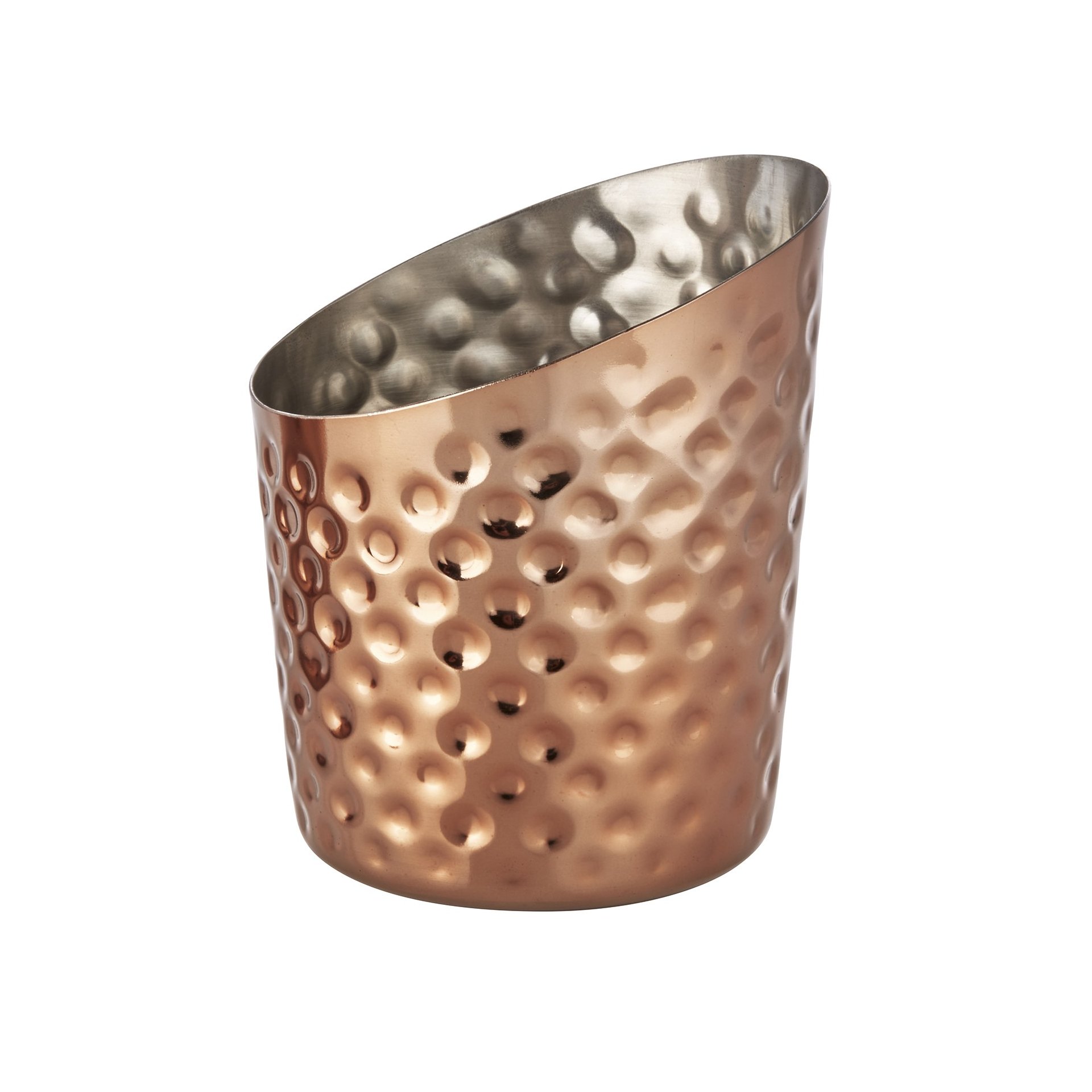 Snackholder, Ø 9 cm, gehämmert, PVD, Chromnickelstahl