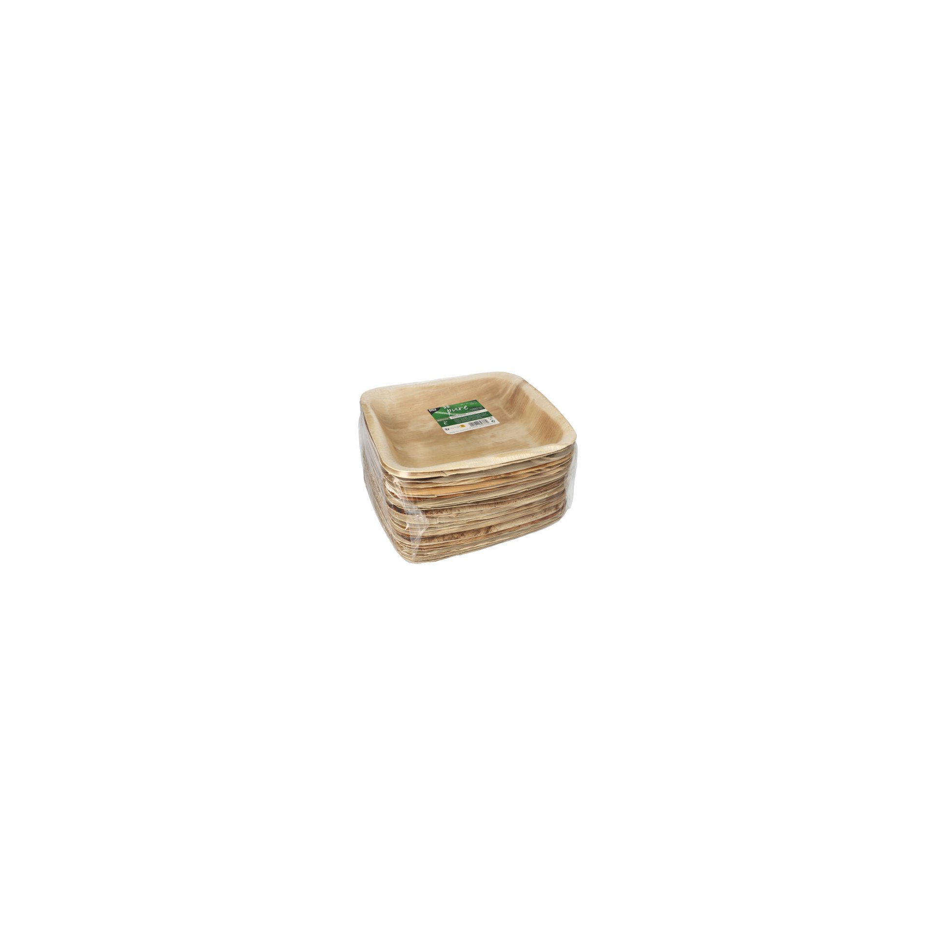 Siegelschalen Palmblatt "pure" eckig 900 ml 4 cm x 25 cm x 26 cm ungeteilt
