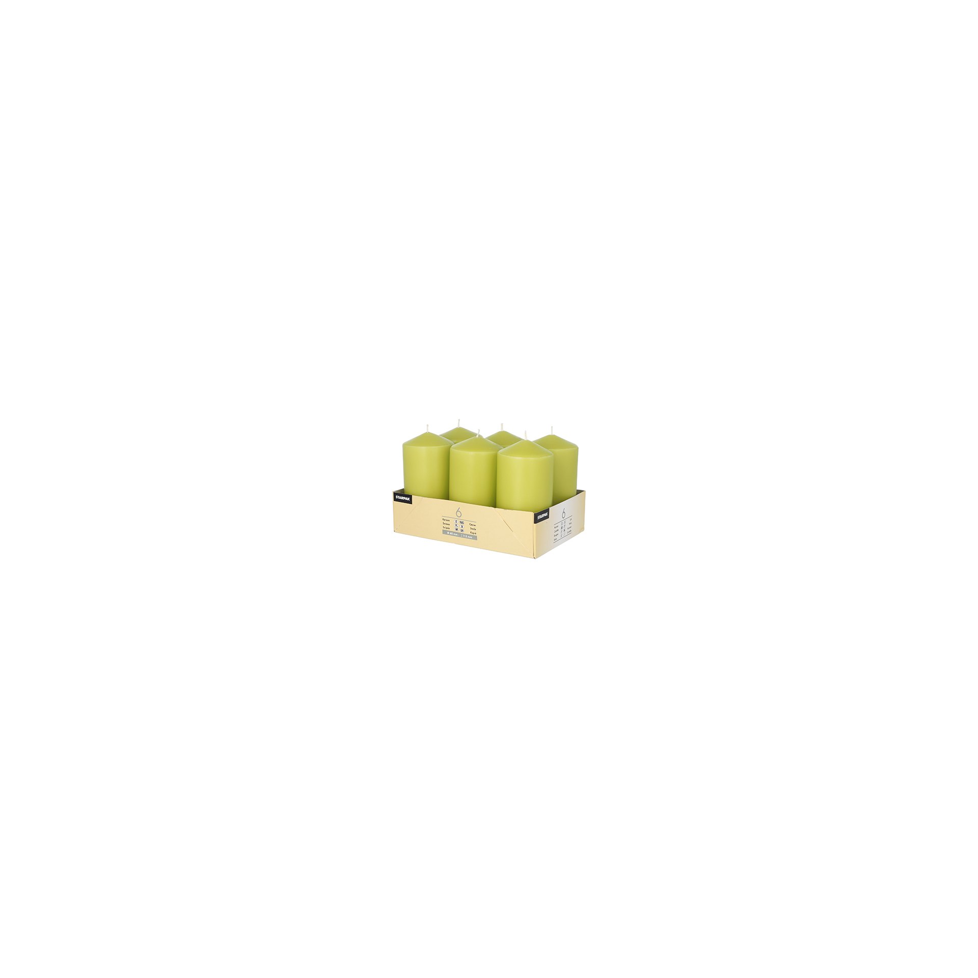 Stumpenkerzen Ø 60 mm · 115 mm kiwi Stumpenkerzen Ø 60 mm · 115 mm kiwi