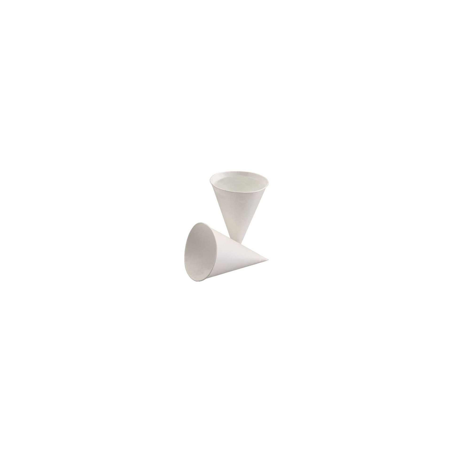Spitzbecher, Zuckerrohrpapier 150 ml Ø 8,5 cm · 11,5 cm weiss mit Palmwachsbeschichtung