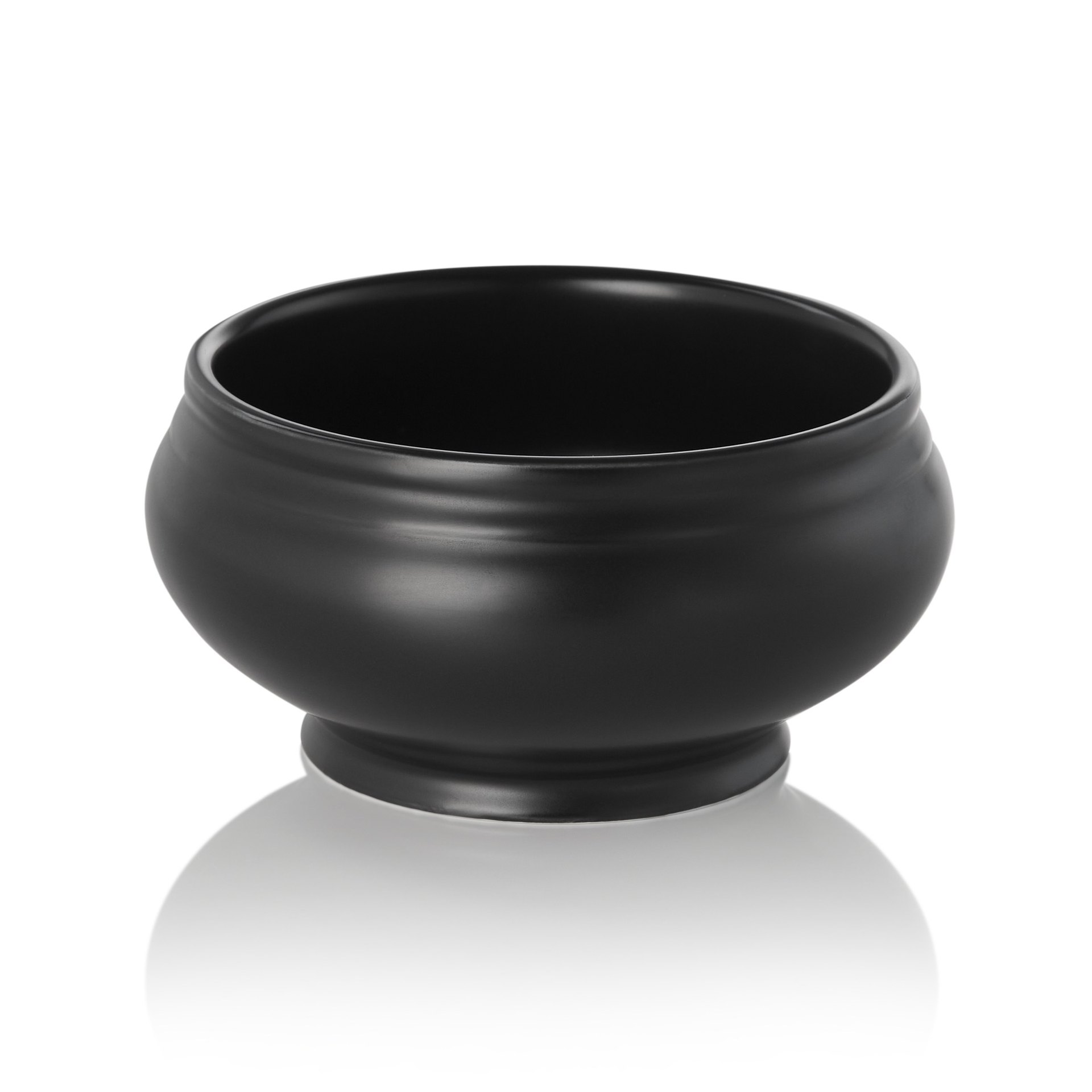 Terrine, 0,5 ltr., Ø 12,5 cm, schwarz matt, Porzellan