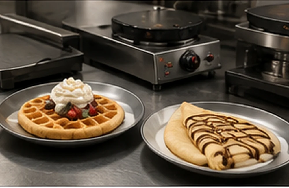 Waffeleisen und Crêpesgeräte für Dessertangebote