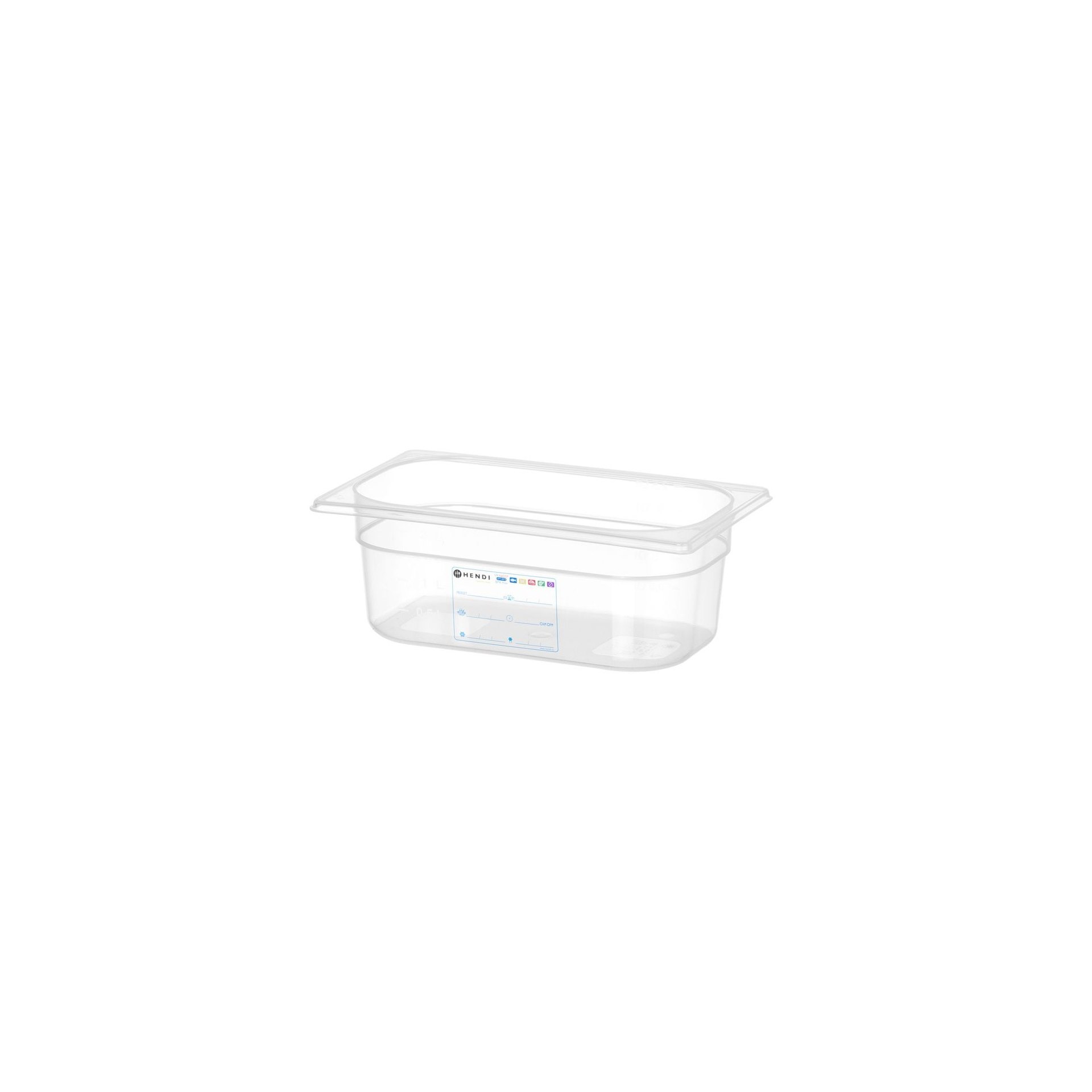 Gastronorm-Behälter 1/4, GN 1/4, 2,8L, Transparent, 265x162x(H)100mm Gastronorm-Behälter 1/4, GN 1/4, 2,8L, Transparent, 265x162x(H)100mm