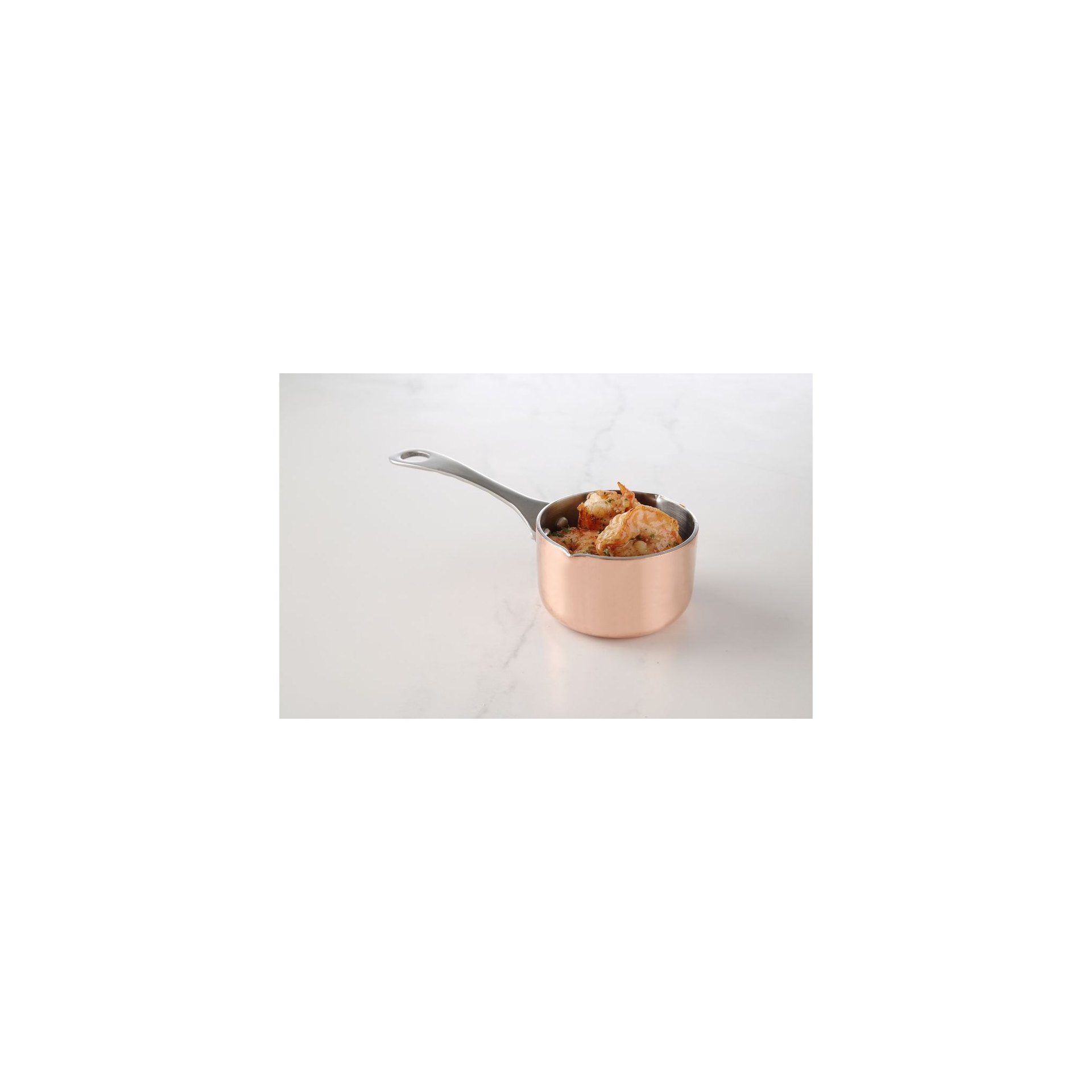 Miniatur-Kasserolle mit Ausgießer, 0,26L, ⌀85x(H)50mm