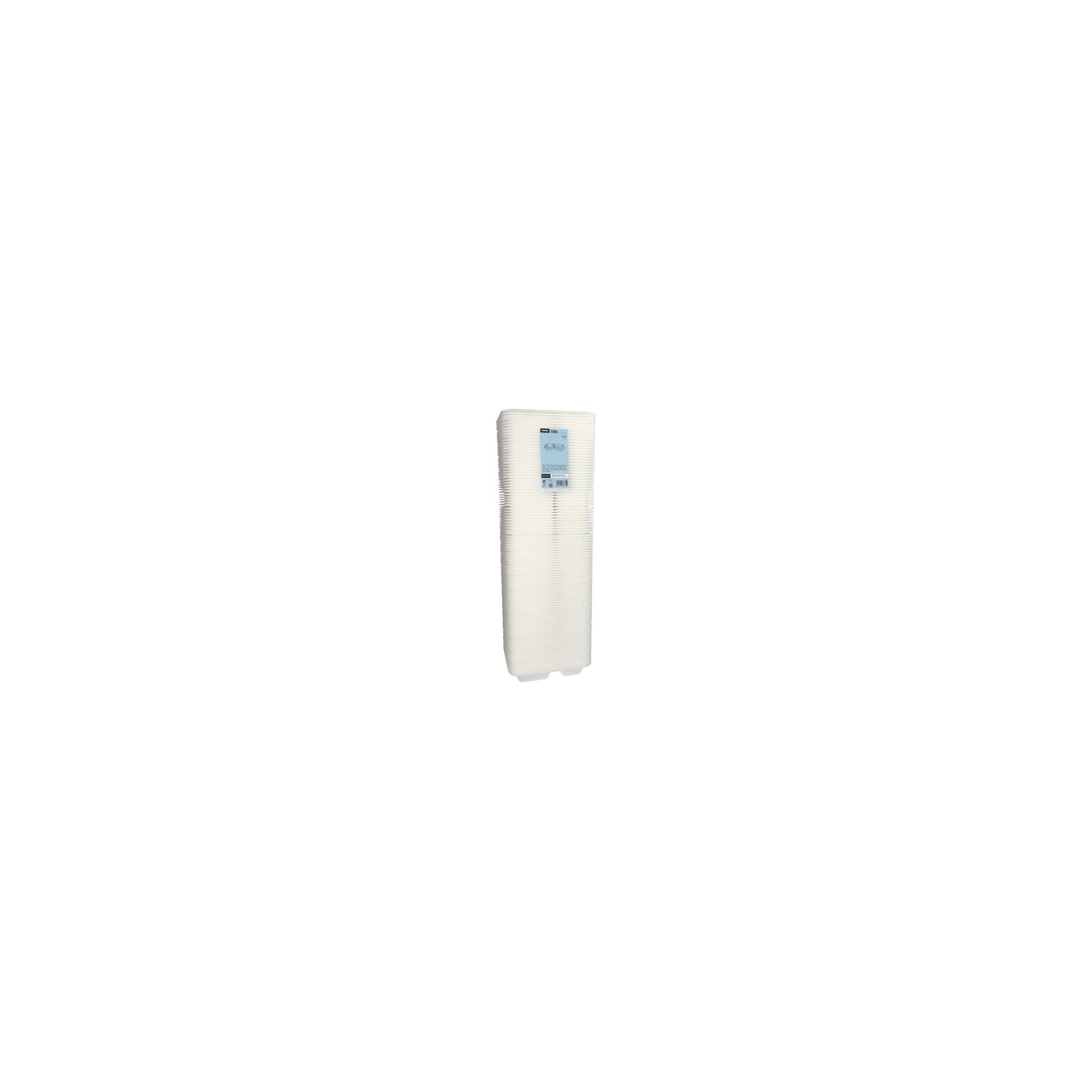 Siegelschalen, XPS 2-geteilt 800 ml 4,2 cm x 18,5 cm x 23,5 cm weiss laminiert