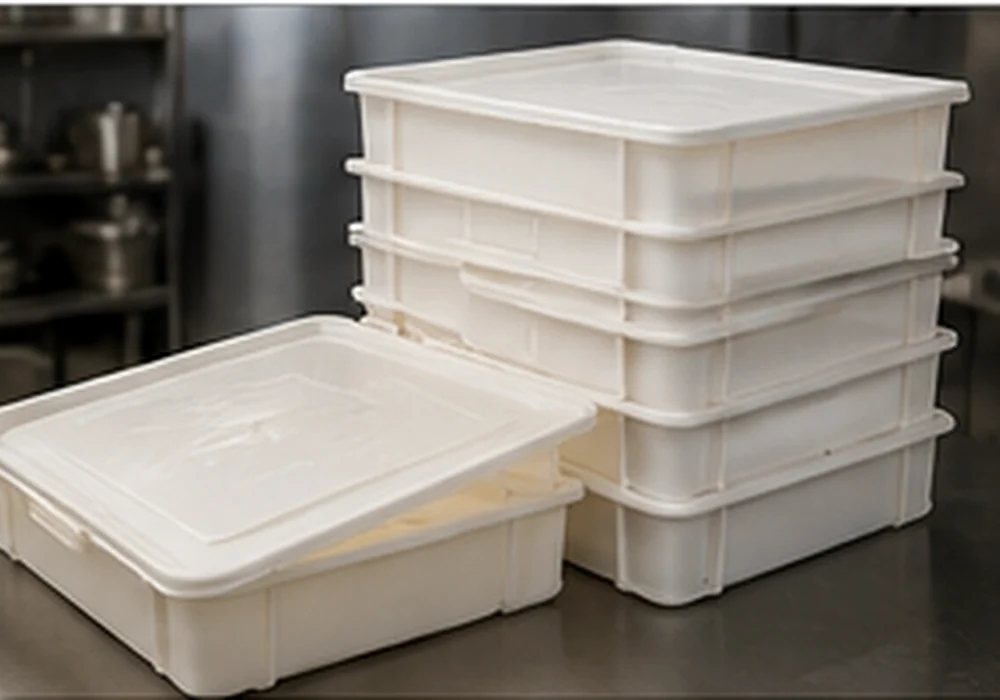 Teigboxen für Pizzateig und Pizzeria Vorbereitung