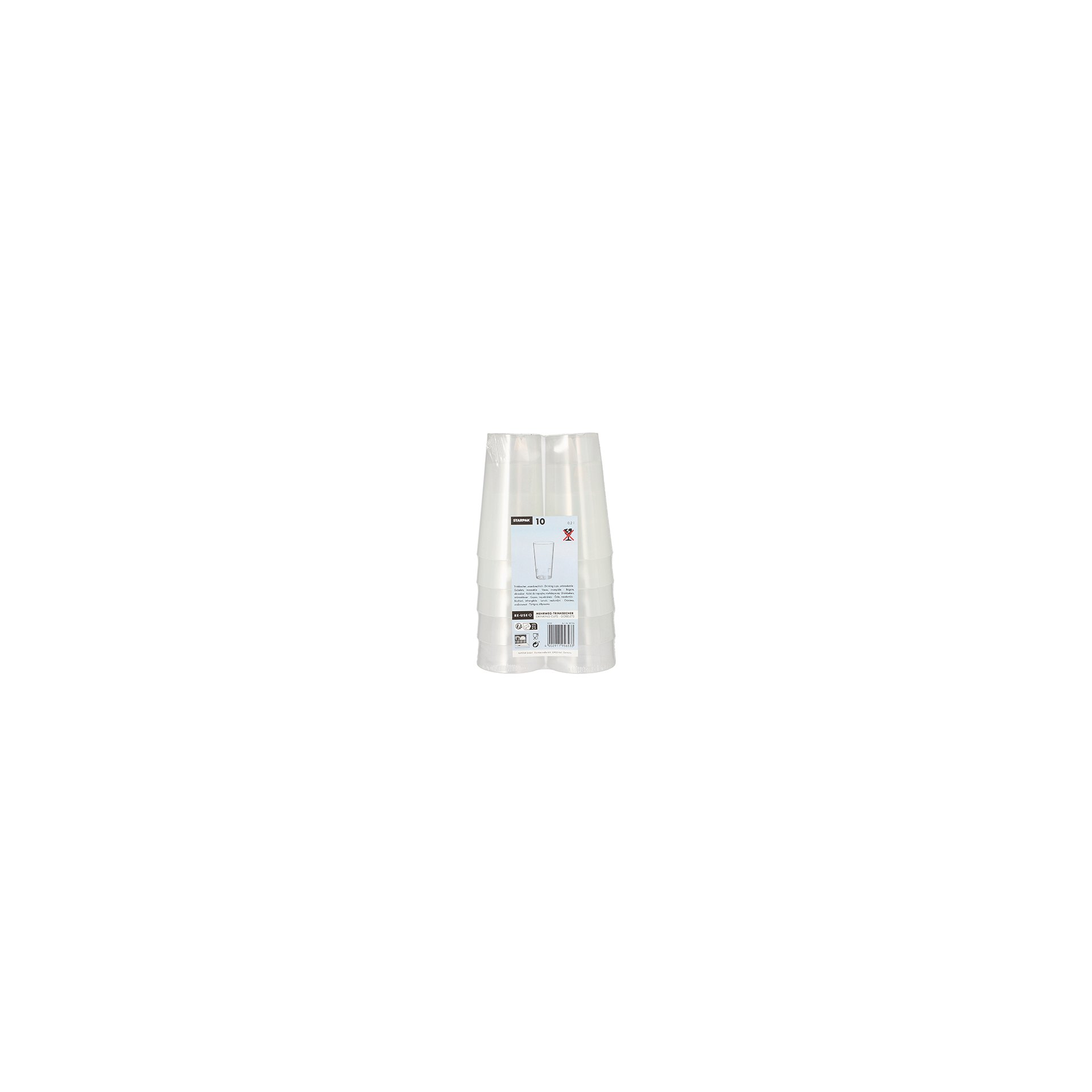 Mehrweg-Trinkbecher 0,2 l Ø 6,5 cm · 11,4 cm transluzent