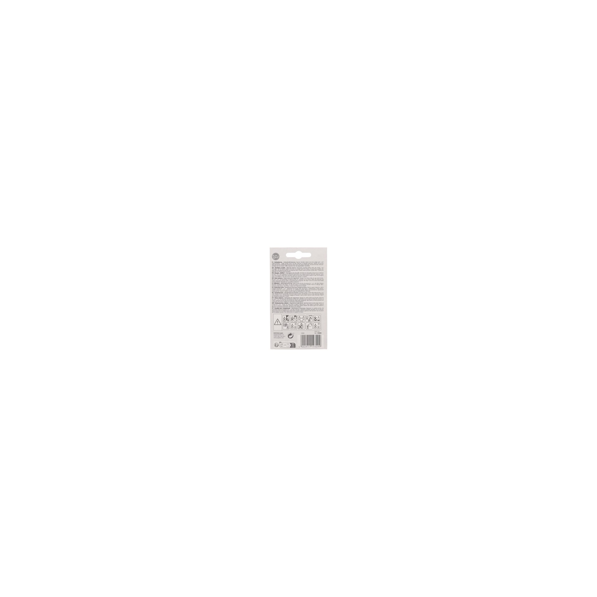 Zahlenkerze 7,3 cm weiss "9" mit rotem Rand Zahlenkerze 7,3 cm weiss "9" mit rotem Rand