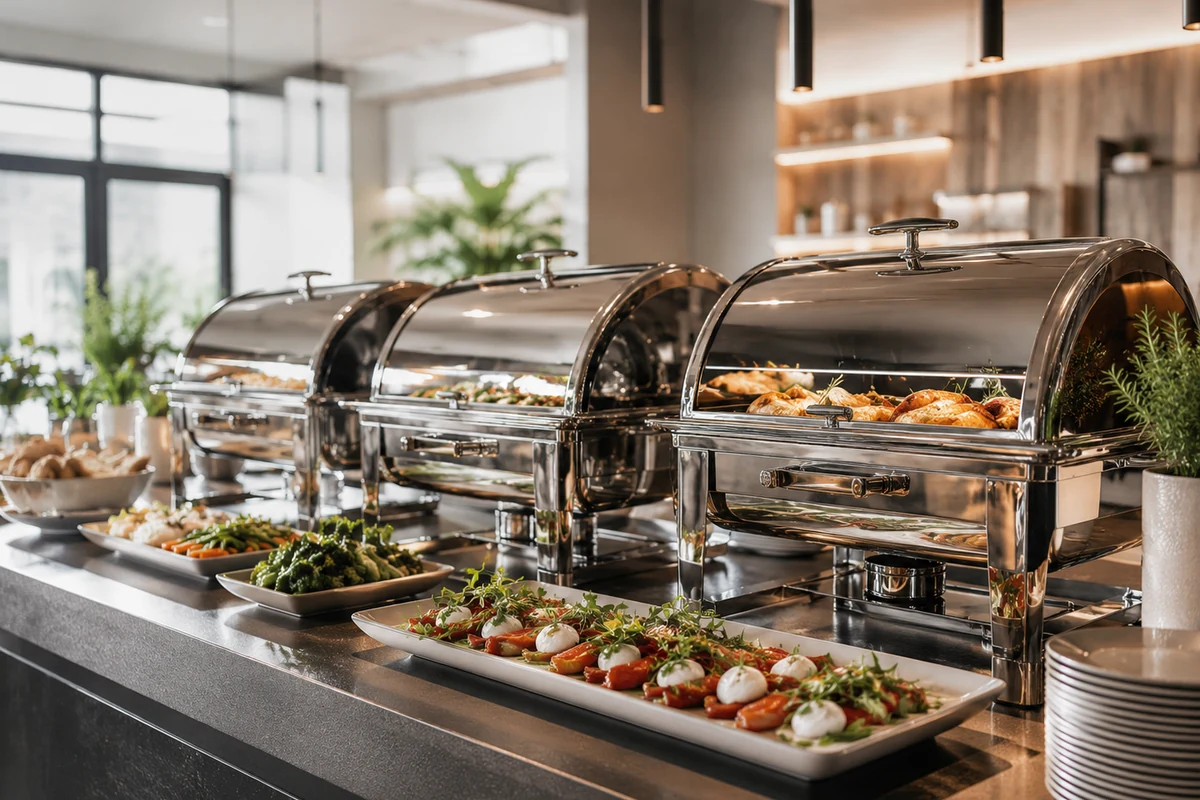 Buffet und Ausgabe für Catering und Eventgastronomie