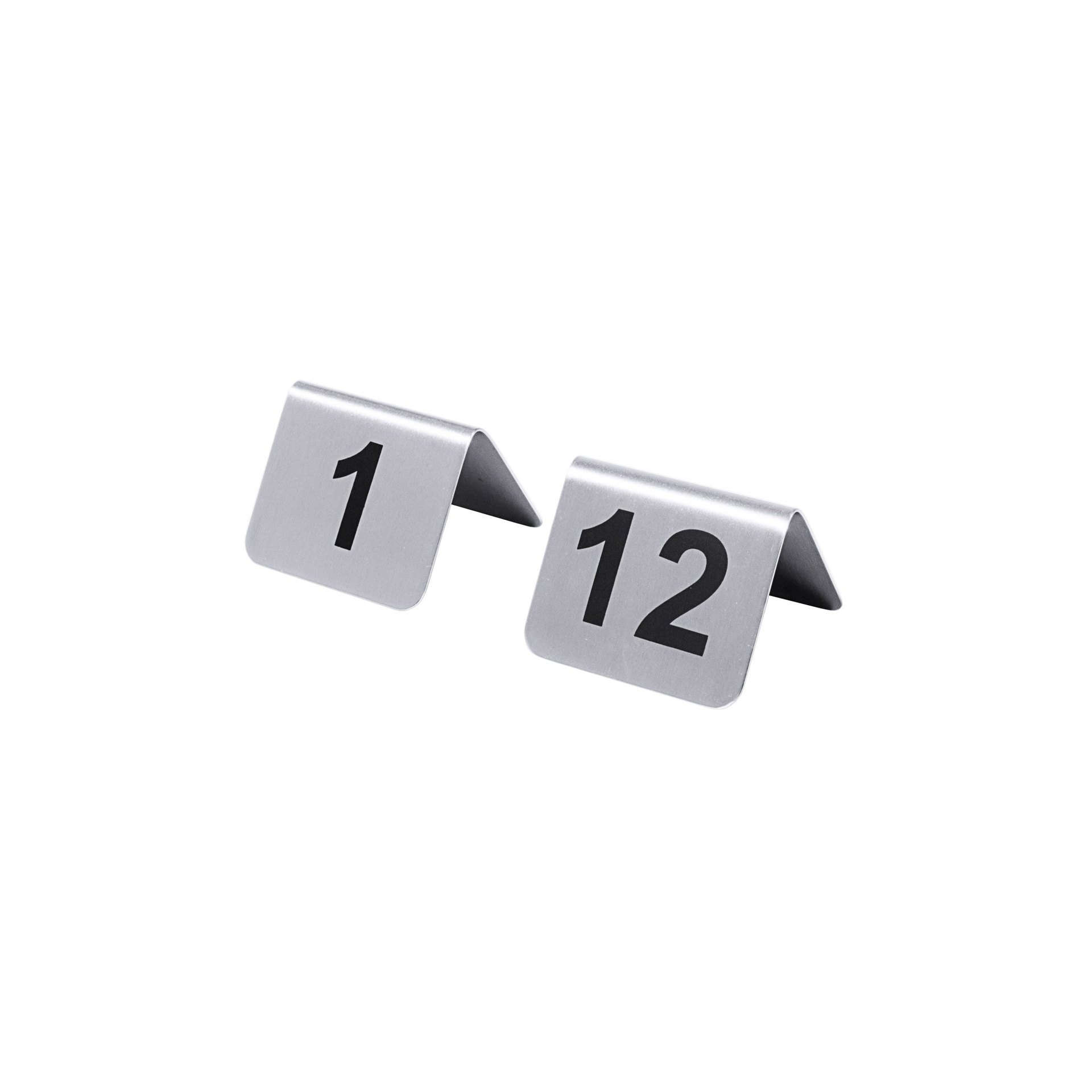 Tischnummern mit Nummern 1 bis 12