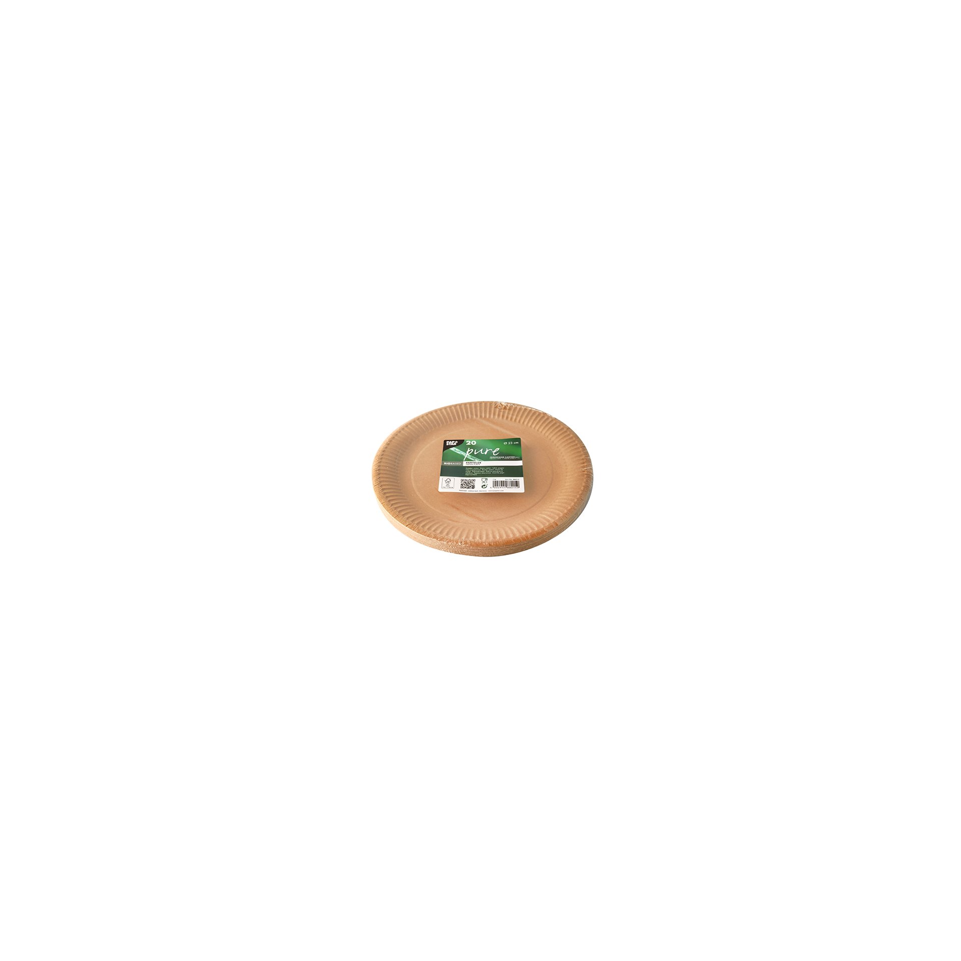 Teller, Pappe "pure" rund Ø 23 cm braun Teller, Pappe "pure" rund Ø 23 cm braun