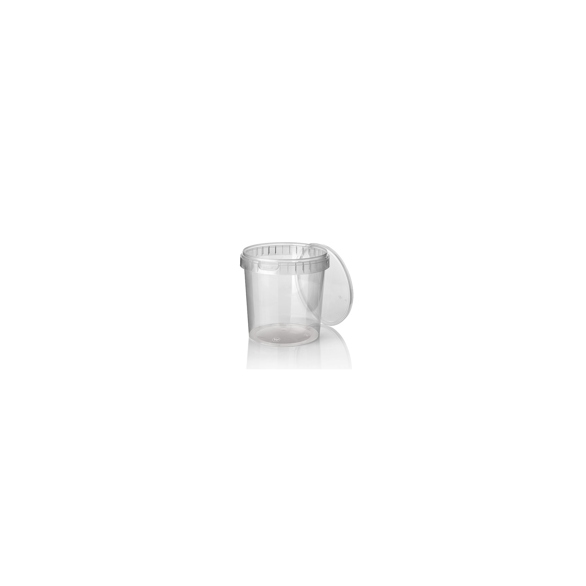 Feinkostbecher, PP rund 770 ml Ø 11,8 cm · 11,3 cm transparent mit Originalitätsverschluss Feinkostbecher, PP rund 770 ml Ø 11,8 cm · 11,3 cm transparent mit Originalitätsverschluss