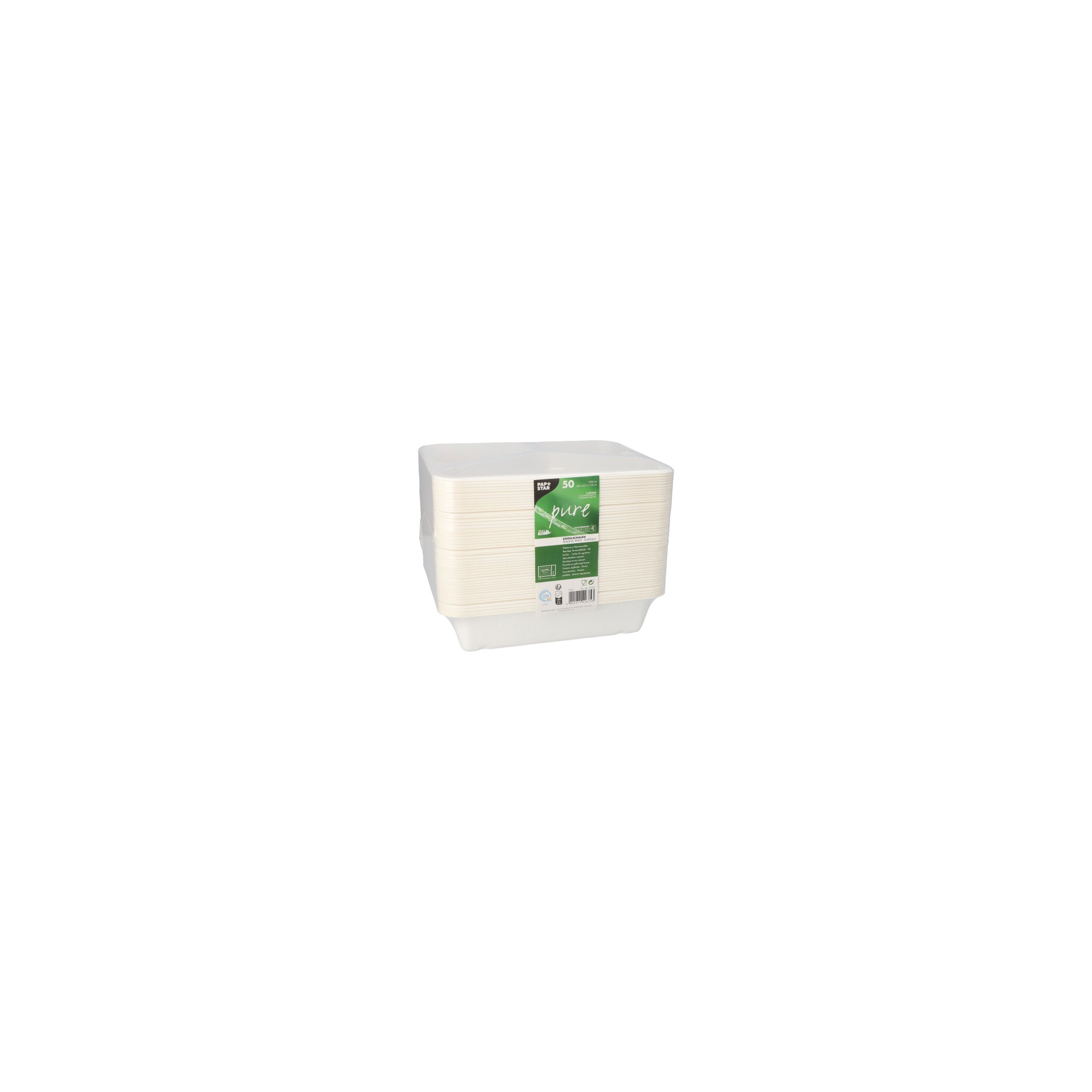 Siegelschalen Zuckerrohr 3-geteilt 1000 ml 4,9 cm x 22,7 cm x 17,8 cm weiss Siegelschalen Zuckerrohr 3-geteilt 1000 ml 4,9 cm x 22,7 cm x 17,8 cm weiss