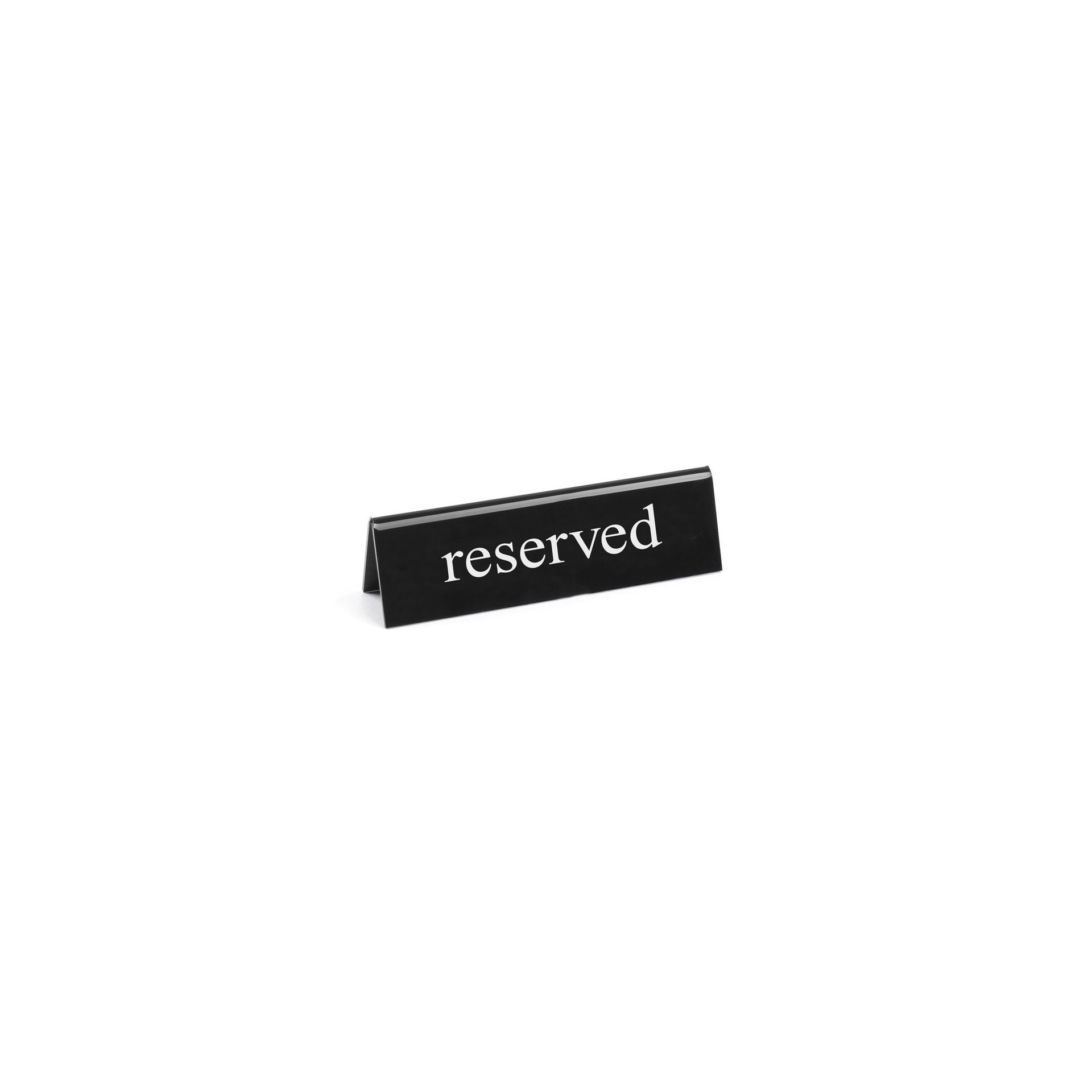 Tischschild Reserviert, reserved, 130x30x(H)38mm Tischschild Reserviert, reserved, 130x30x(H)38mm