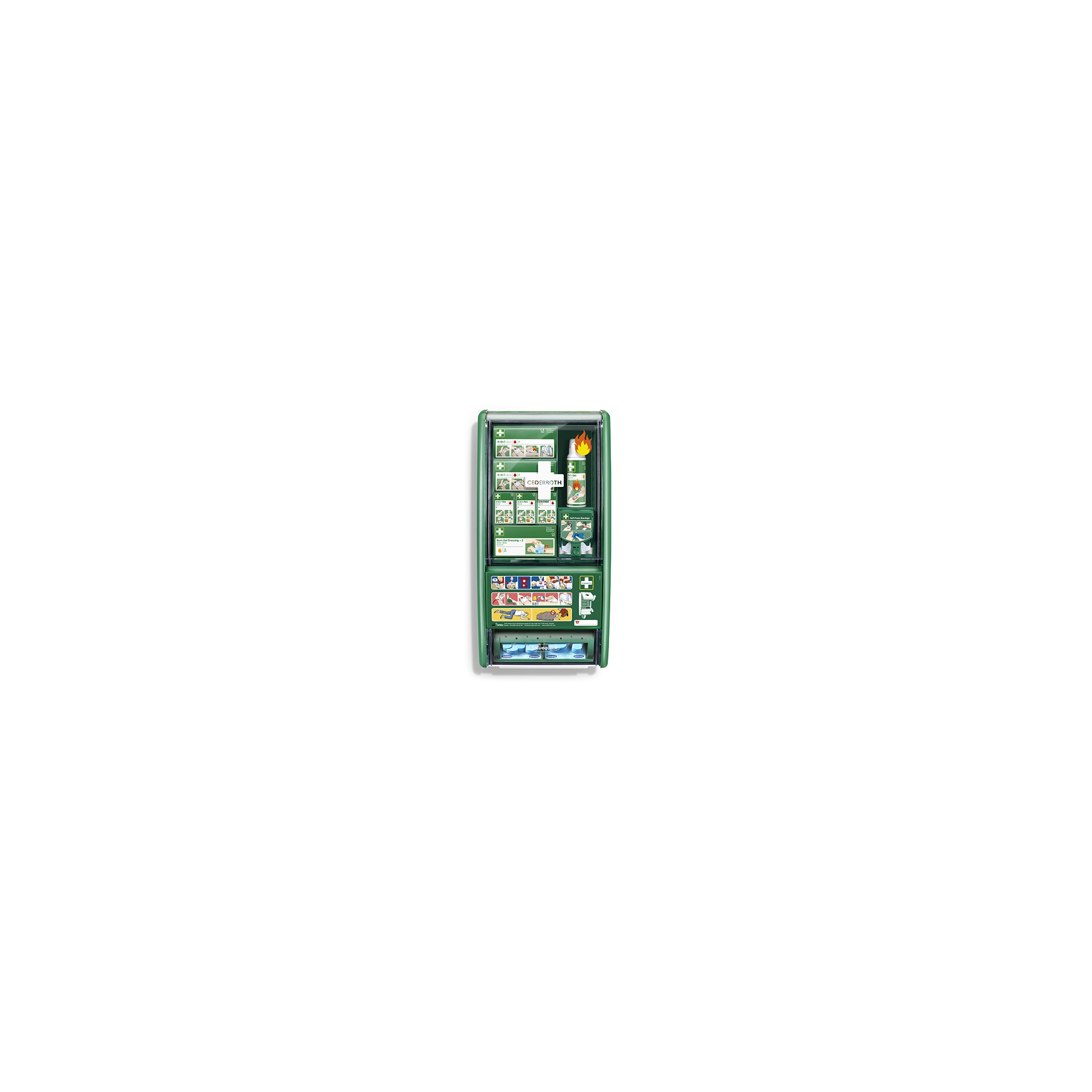 "Cederroth" First Aid & Burn Station 11,7 cm x 29,4 cm x 57,2 cm grün detectable