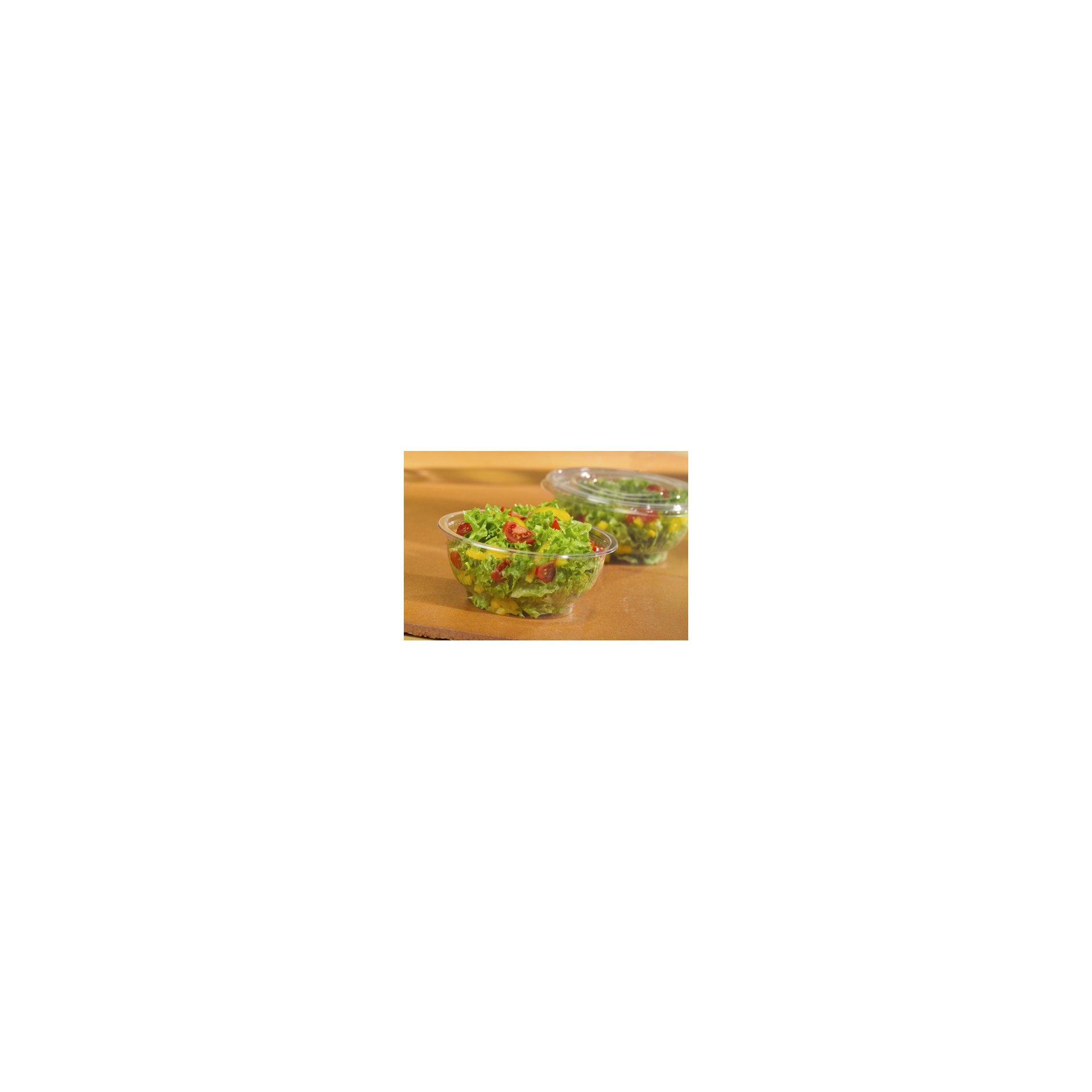 Salatschalen, R-PET rund 500 ml Ø 15,5 cm · 5,5 cm glasklar