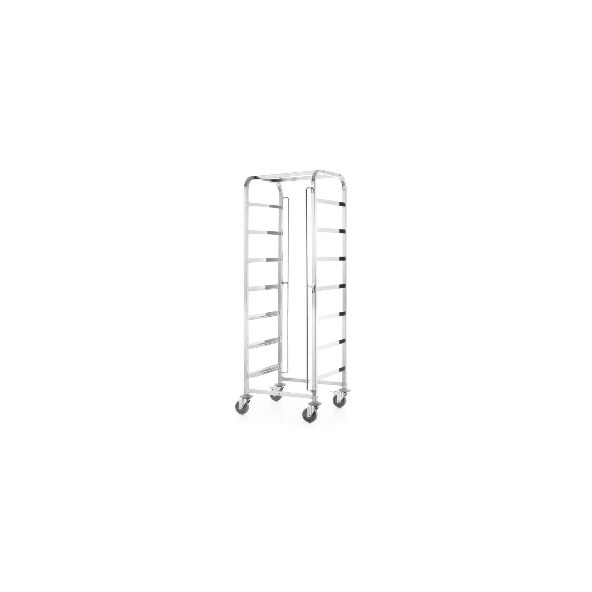 Transportwagen für Spülmaschinenkörbe - 7 Körbe à 500x500 mm, 615x560x(H)1710mm