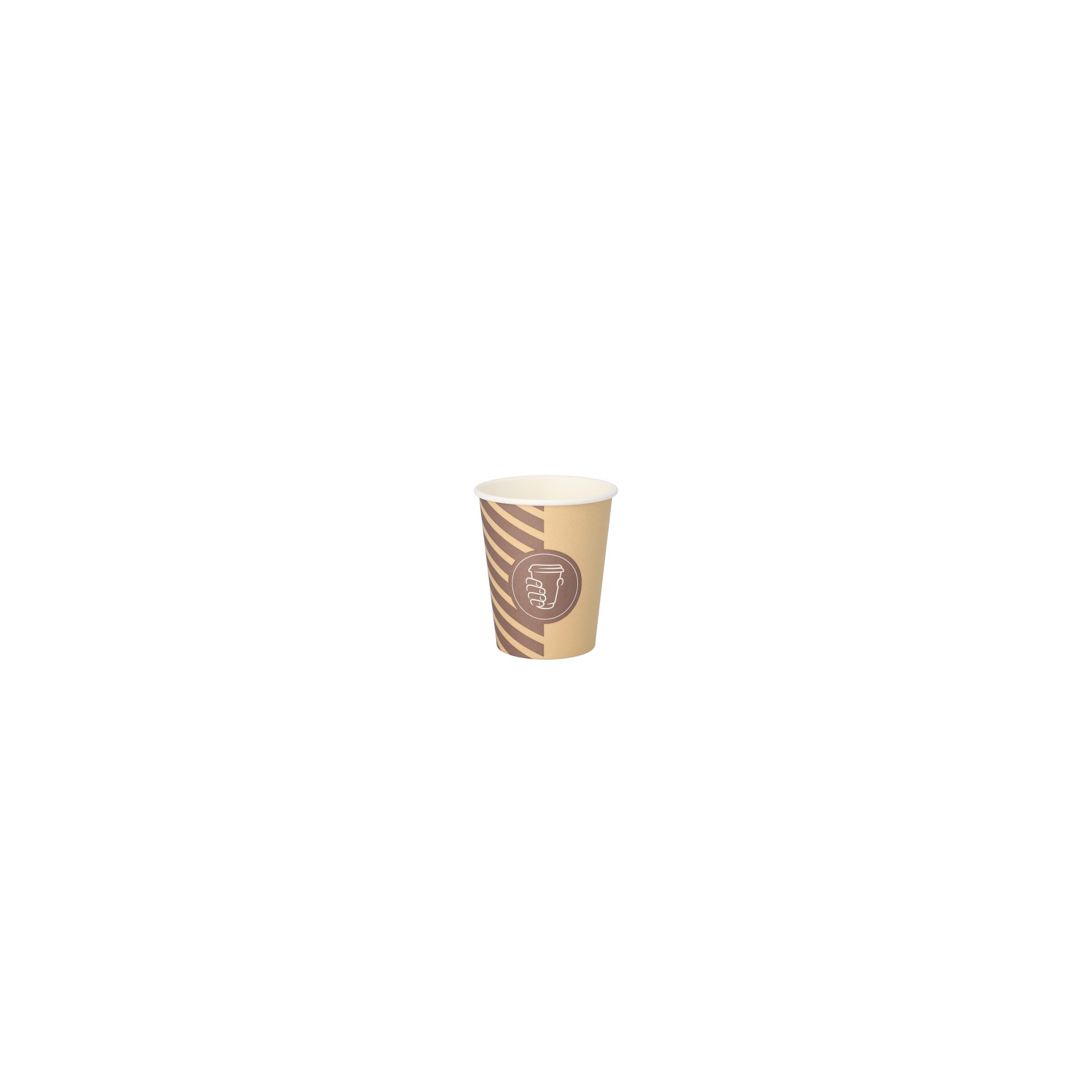 Trinkbecher, Pappe 0,2 l Ø 8 cm · 9,2 cm "Coffee Line"