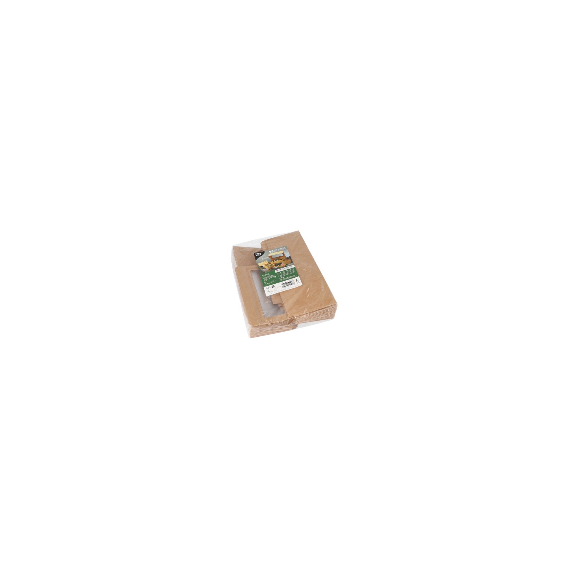 Cupcake-Kartons eckig 10 cm x 18,5 cm x 8,5 cm mit Sichtfenster aus PLA