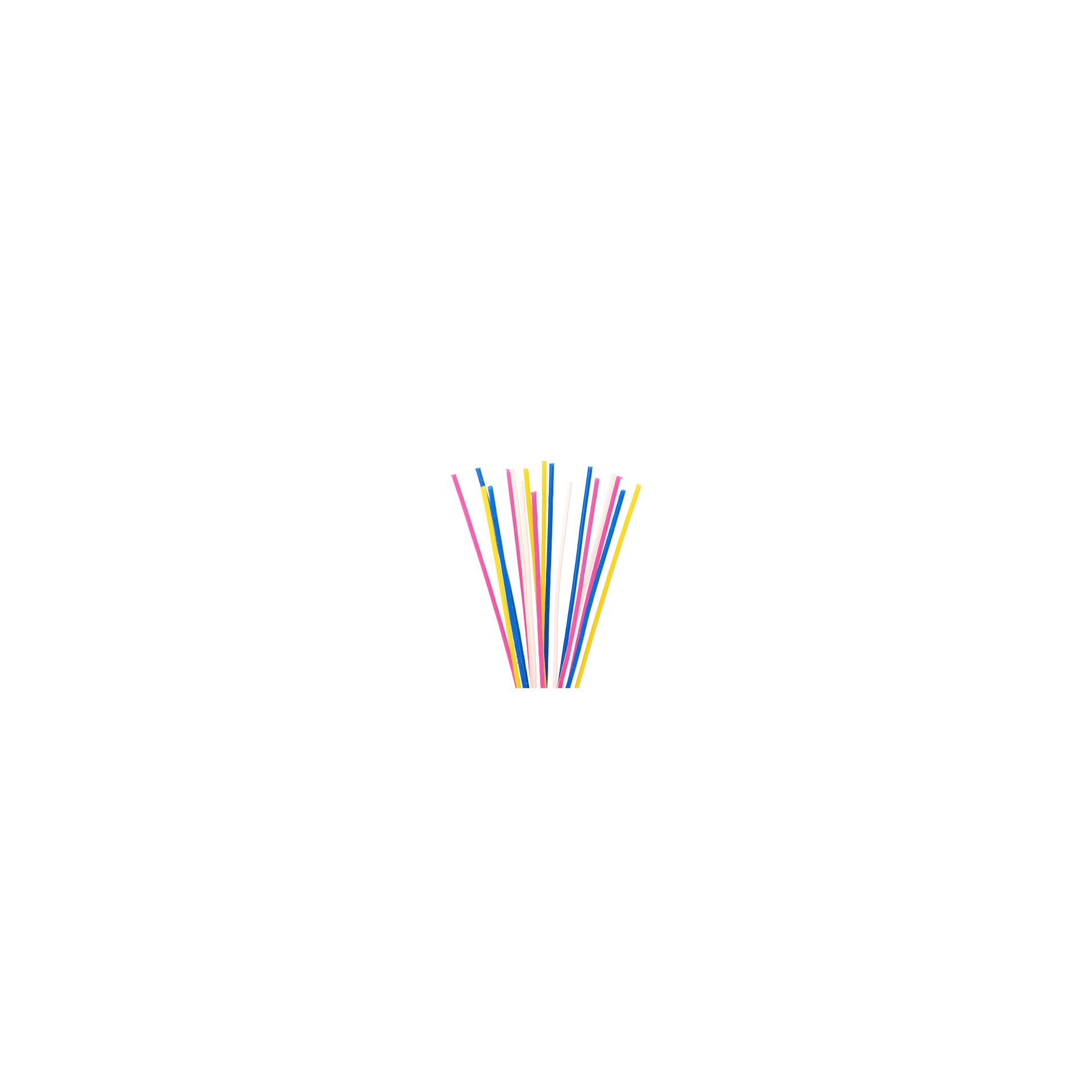 Spaghettikerzen Ø 3 mm · 16,5 cm farbig sortiert Spaghettikerzen Ø 3 mm · 16,5 cm farbig sortiert