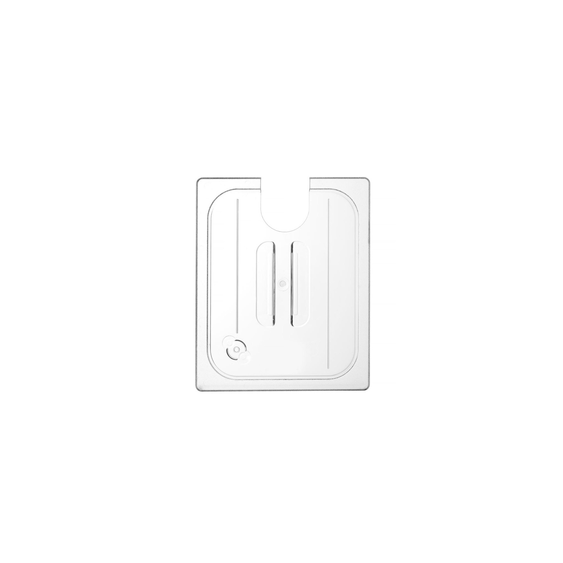 Gastronorm-Deckel mit Sous-Vide-Stab-Aussparung, GN 1/2, Transparent, 265x325mm