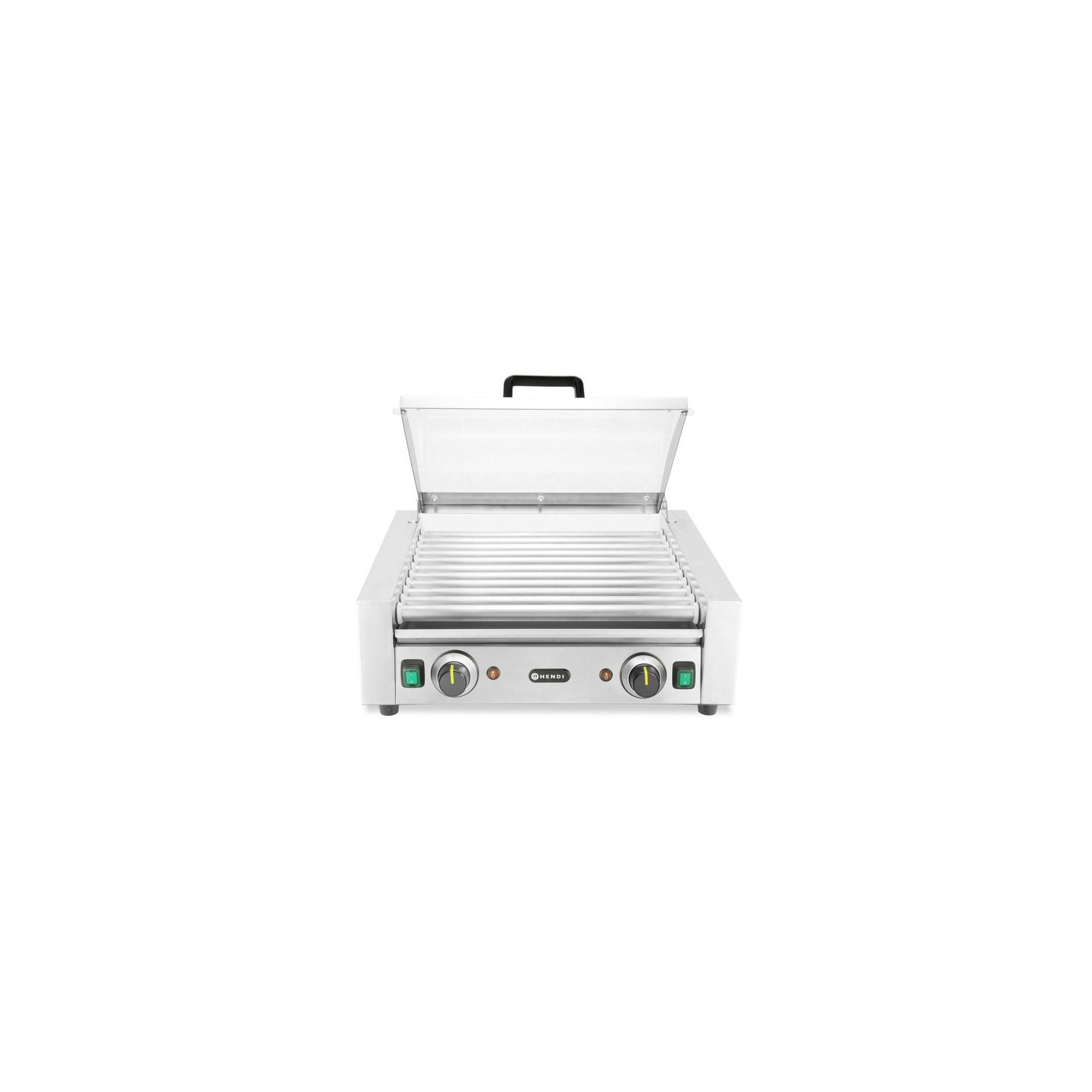 Rollengrill - 2 Zonen mit Energiesparabdeckung, 11 Rollen, 220-240V/980W, 566x527x(H)259mm Rollengrill - 2 Zonen mit Energiesparabdeckung, 11 Rollen, 220-240V/980W, 566x527x(H)259mm