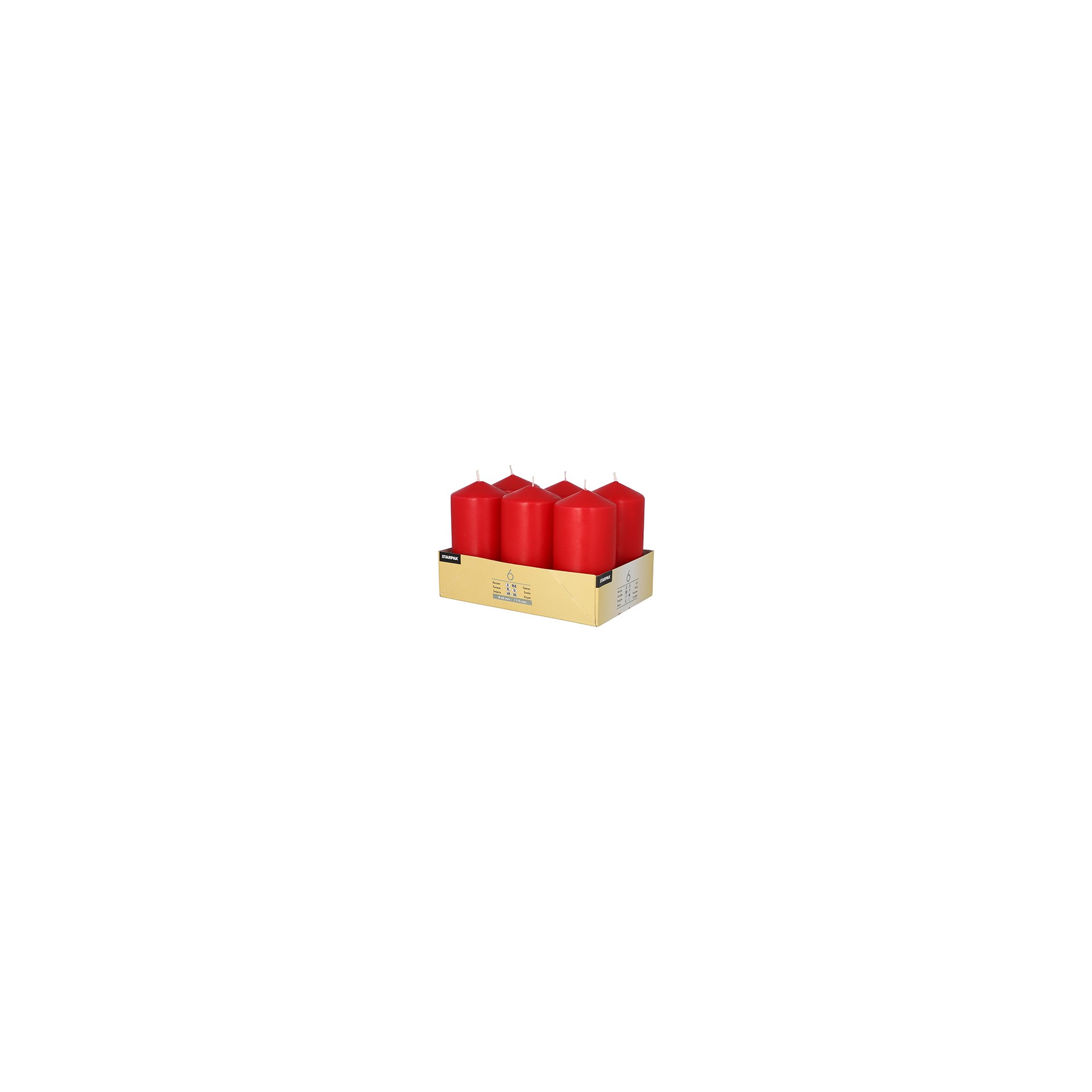 Stumpenkerzen Ø 60 mm · 115 mm rot Stumpenkerzen Ø 60 mm · 115 mm rot